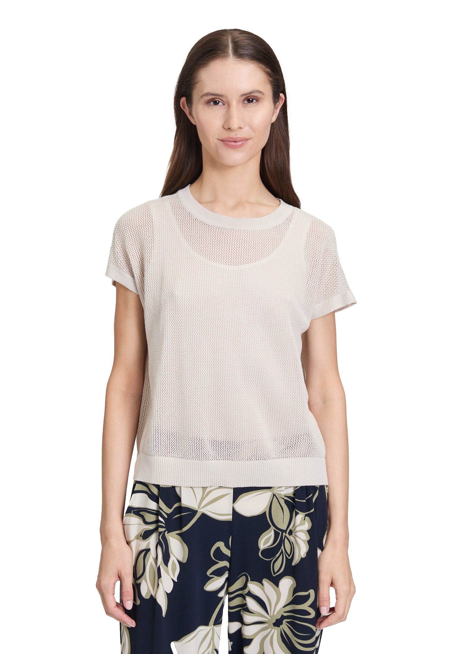 Betty Barclay Rundhalspullover »Lochstrick-Pullover ohne Arm«
