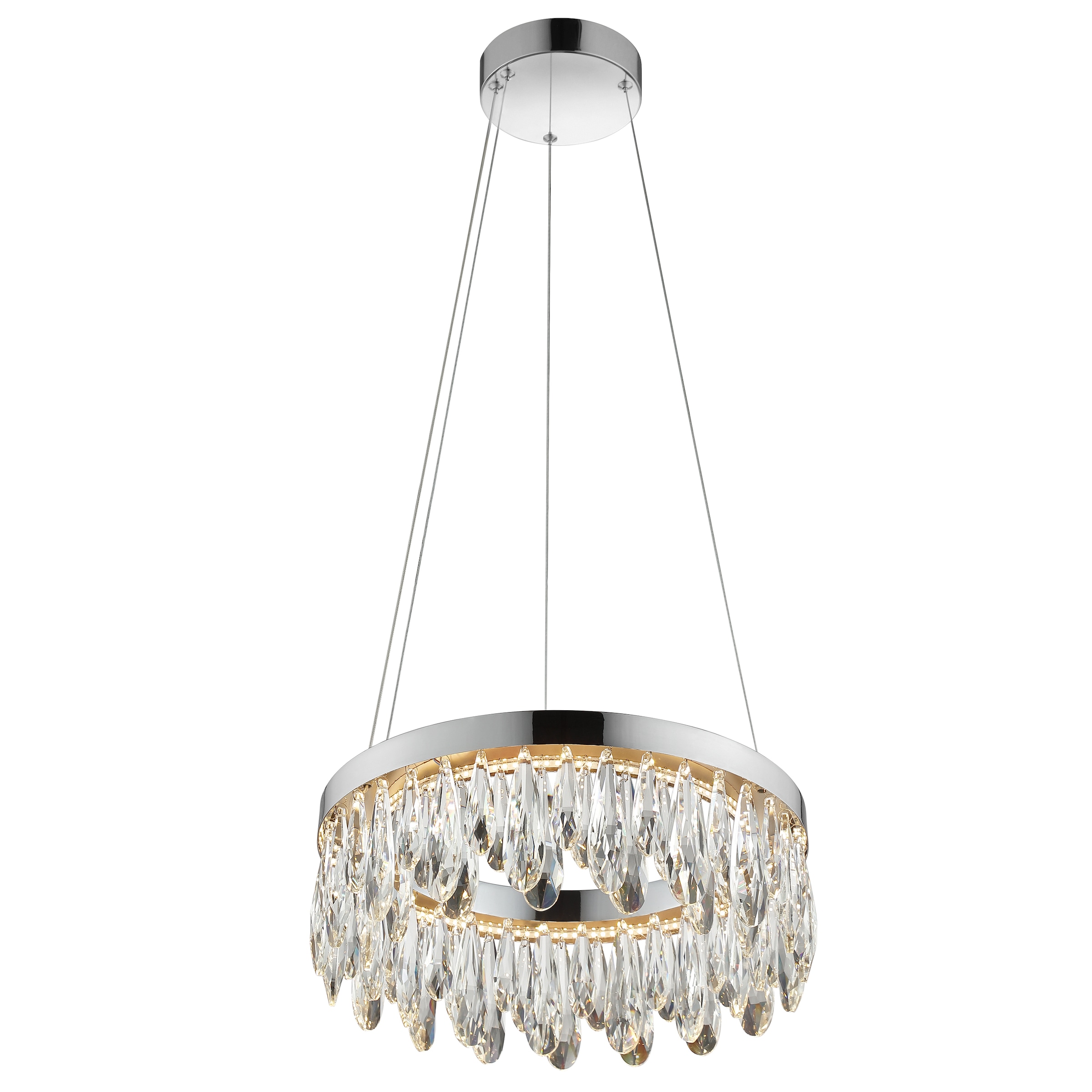 lumiCouture LED Pendelleuchte »Celestia« LED-Modul 1 Stk. Warmweiß H. 150 cm, 2700 K, K9-Kristalle, dimmbar