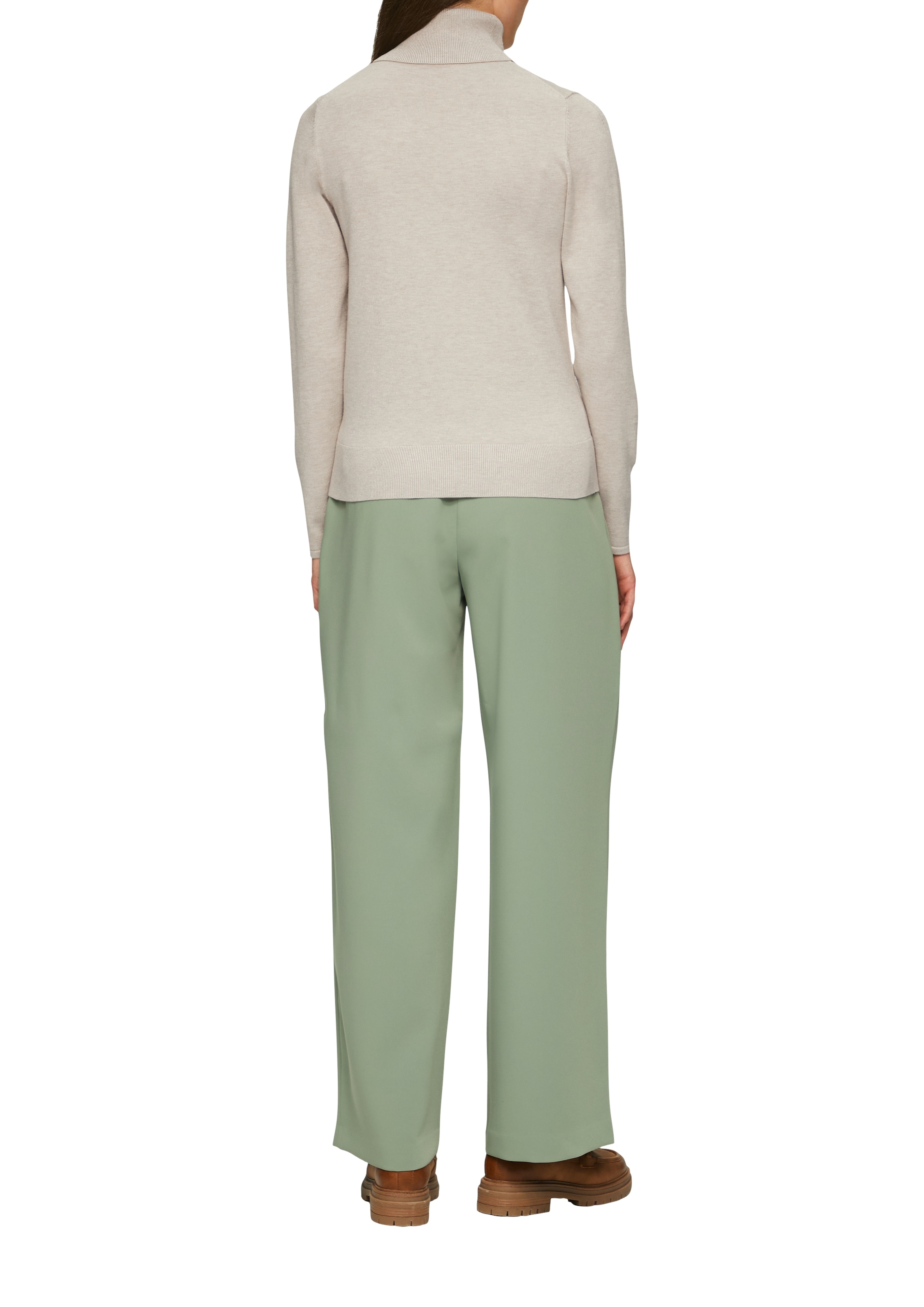 s.Oliver BLACK LABEL Rollkragenpullover mit Rippbündchen