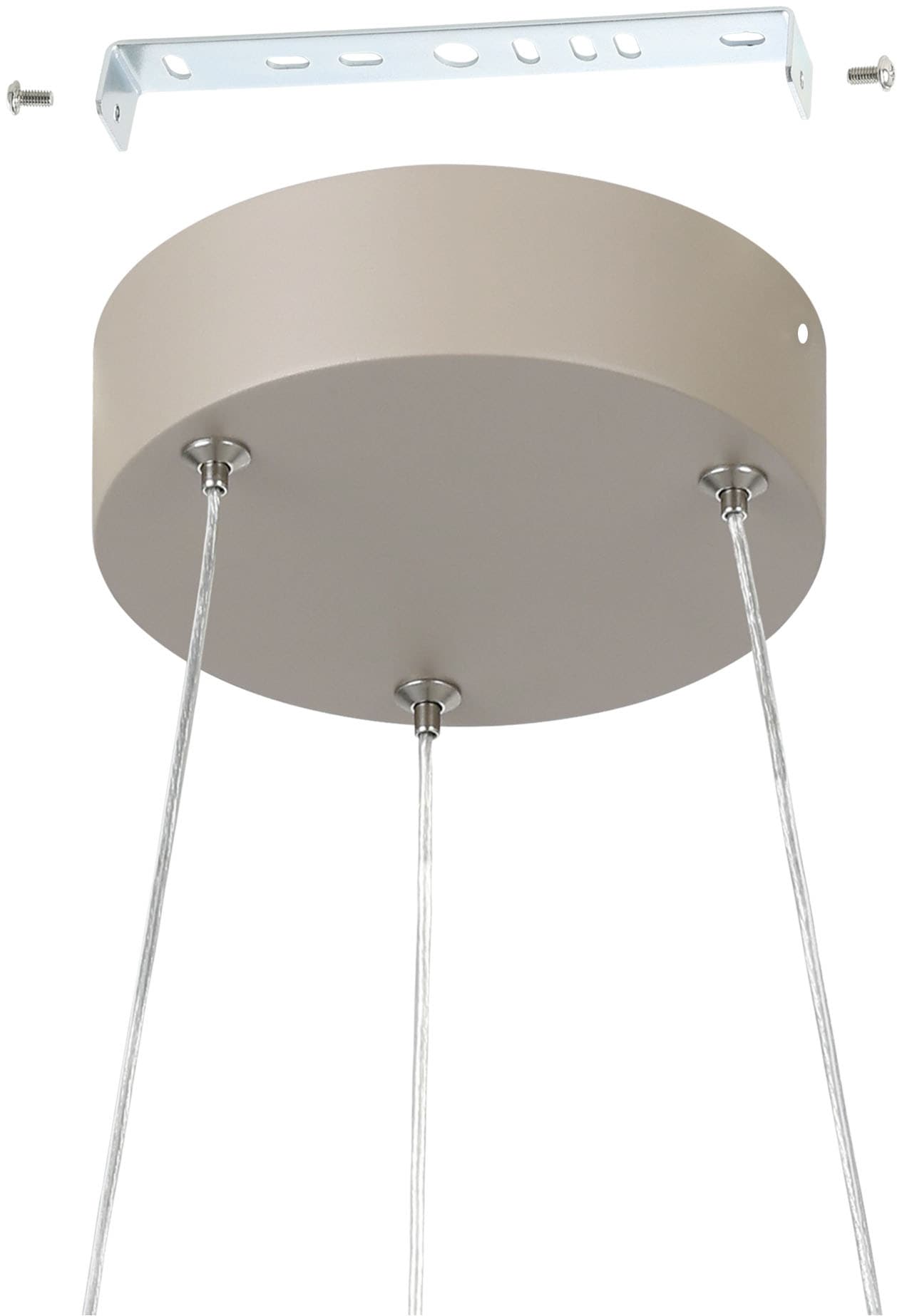 EGLO Hängeleuchte »MEZZOMONTE Pendellampe - Alu, Stahl - LED - 40W - IP20« LED-Modul 1 Stk. Kaltweiß | Neutralweiß | Warmweiß Hängelampe, Deckenlampe, Wohnzimmer, Esszimmer, H110 x Ø48 cm