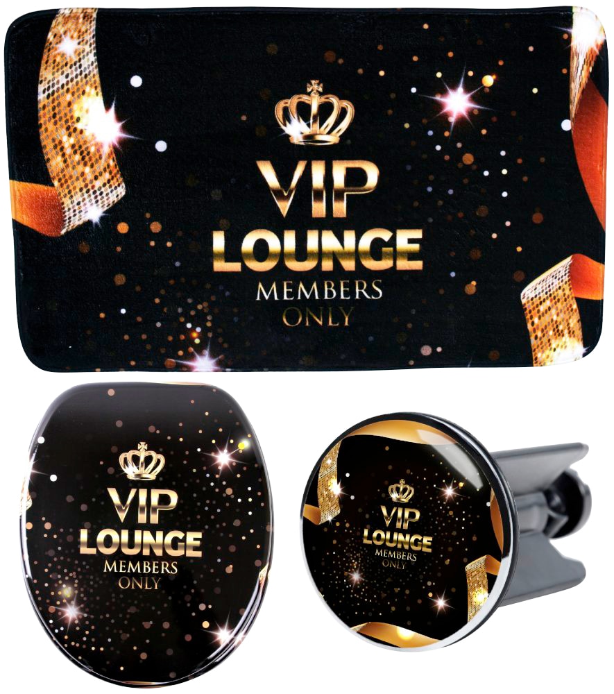 Badaccessoire-Set »VIP-Lounge«, (Set, 3 tlg.), bestehend aus WC-Sitz, Badteppich und...