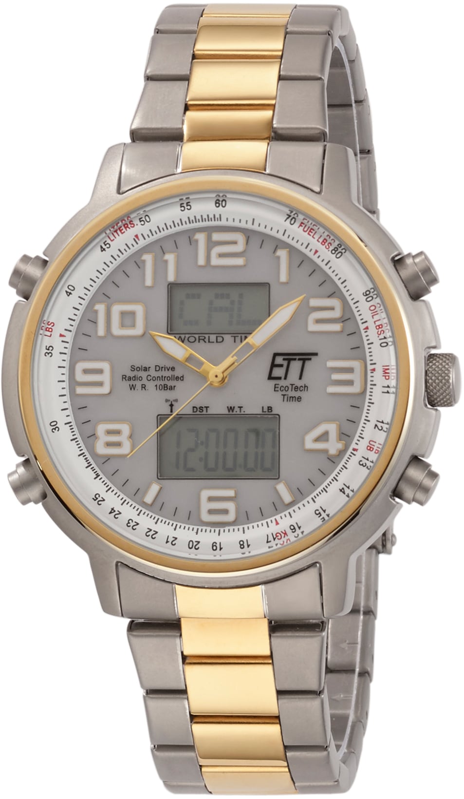 ETT Funkchronograph »Hunter II, EGS-11345-23M«, Armbanduhr, Herrenuhr, Stoppfunktion, Datum, Solar