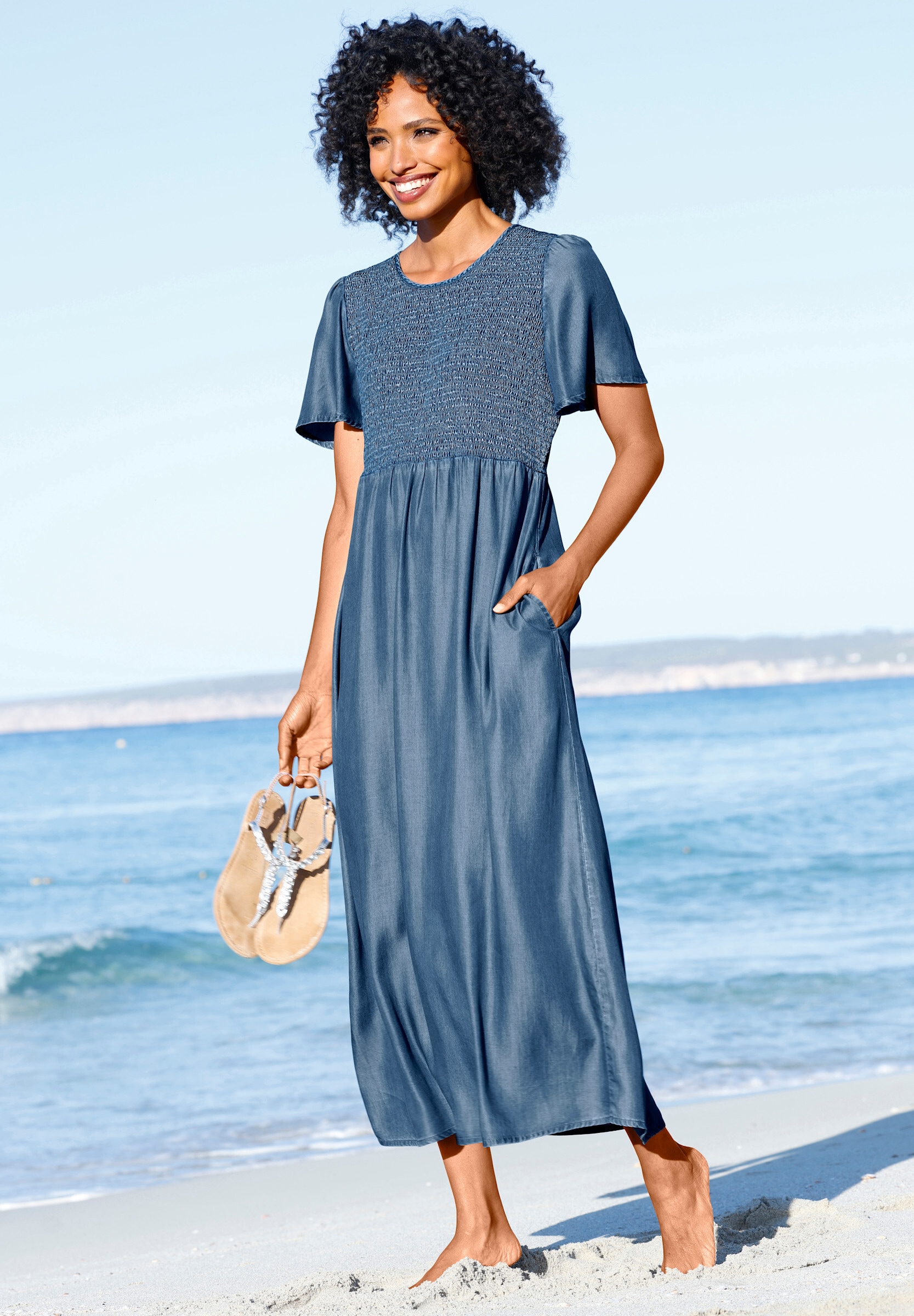 heine Sommerkleid »Kleid Sommerkleid mit Seitentaschen« Nahttasche