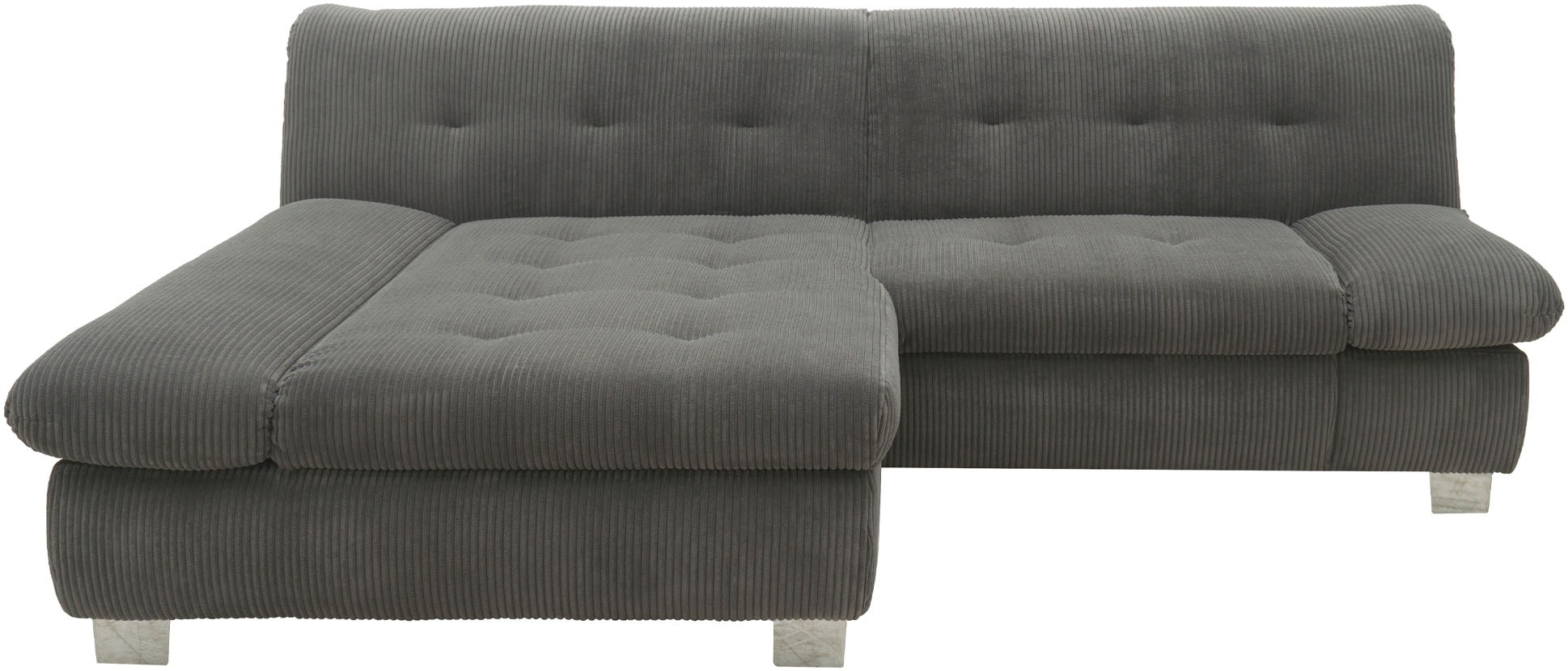 DOMO collection Ecksofa »100031 kompakte Stellmaße, komfortabel und bequem, L-Form«, wahlweise mit Bettfunktion und Armteilverstellung. Breite 234cm
