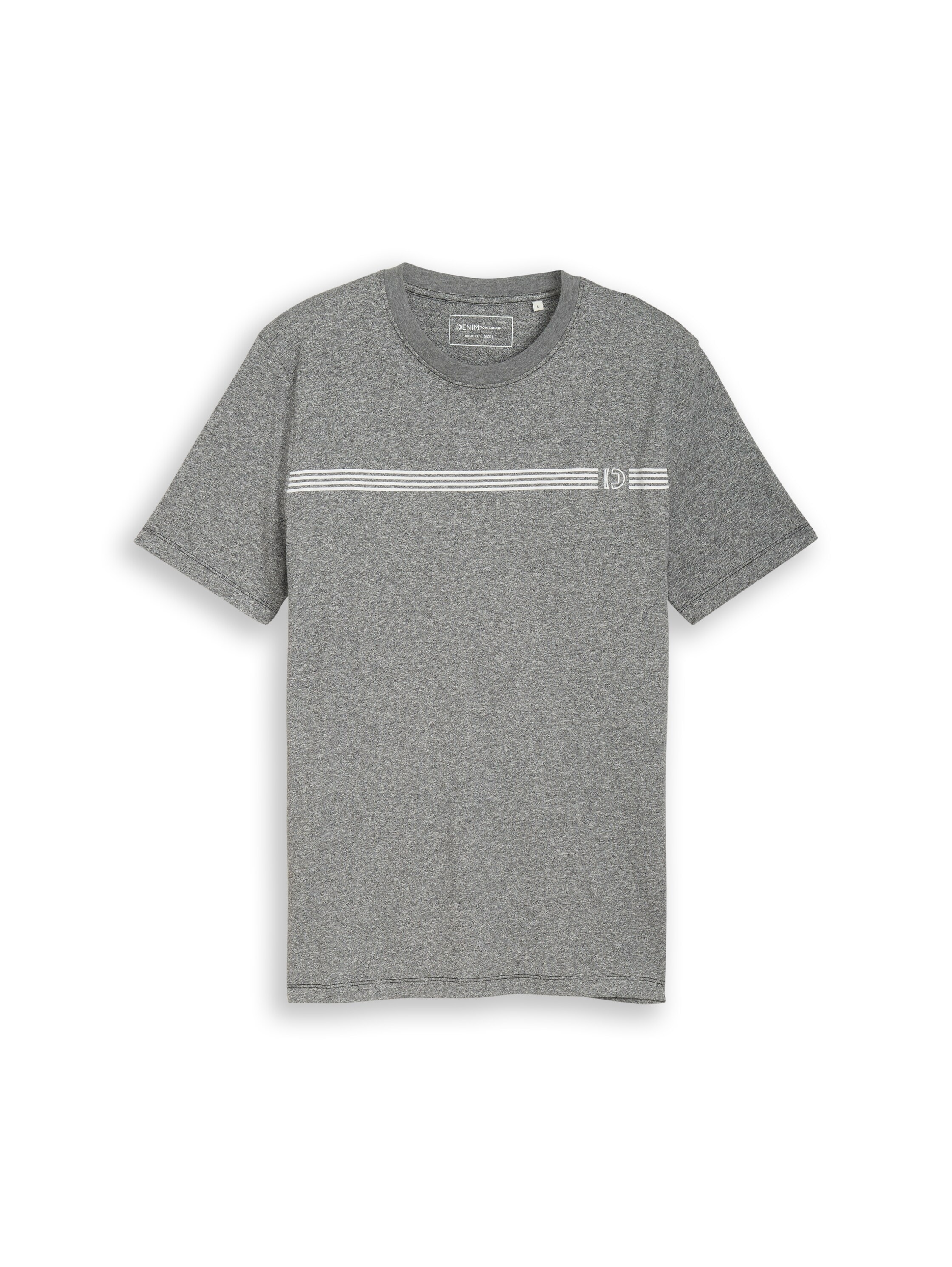 TOM TAILOR Denim T-Shirt in Melange-Optik
