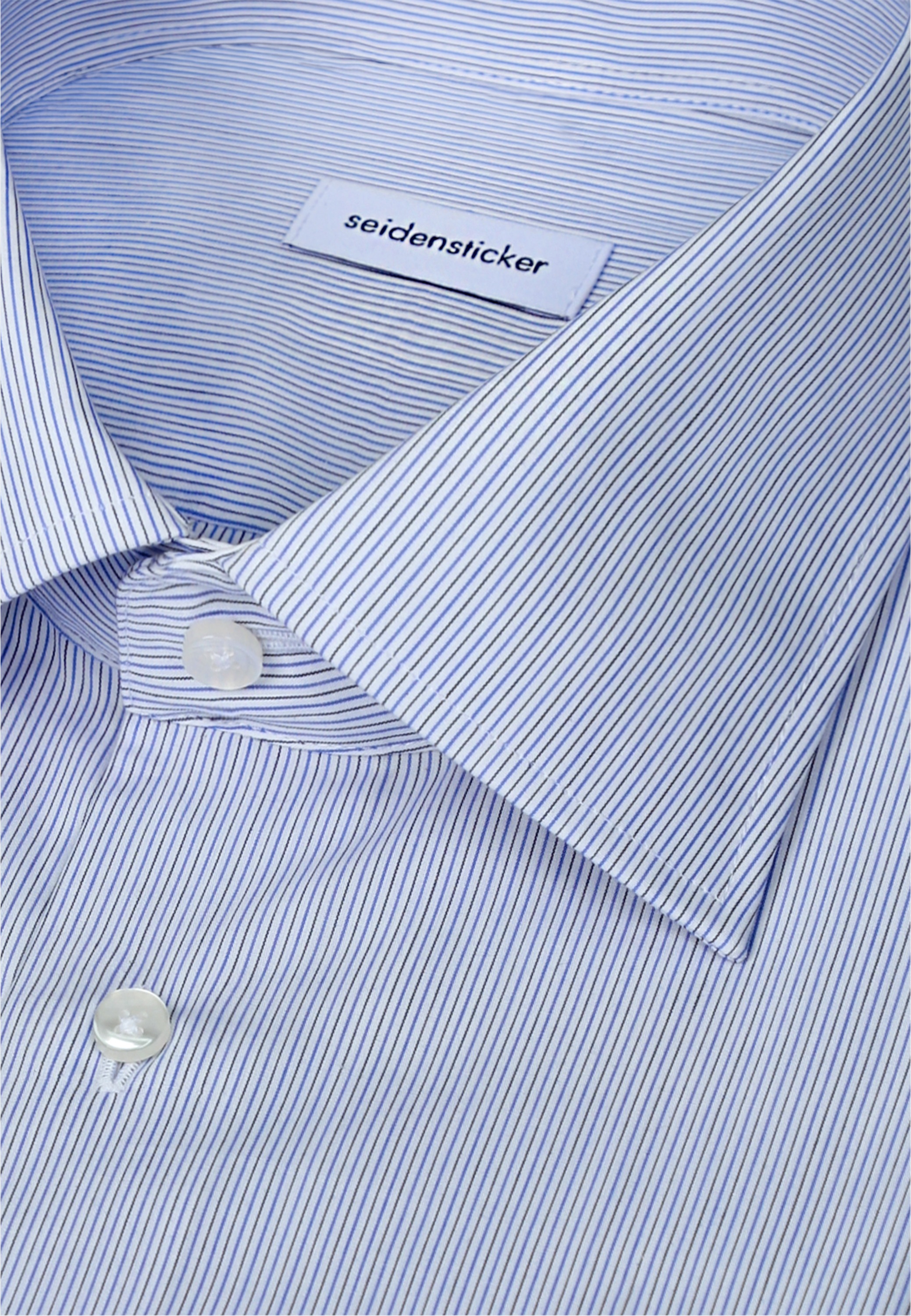 seidensticker Businesshemd »Schwarze Rose« Shaped 1/1 Kentkragen Gestreift