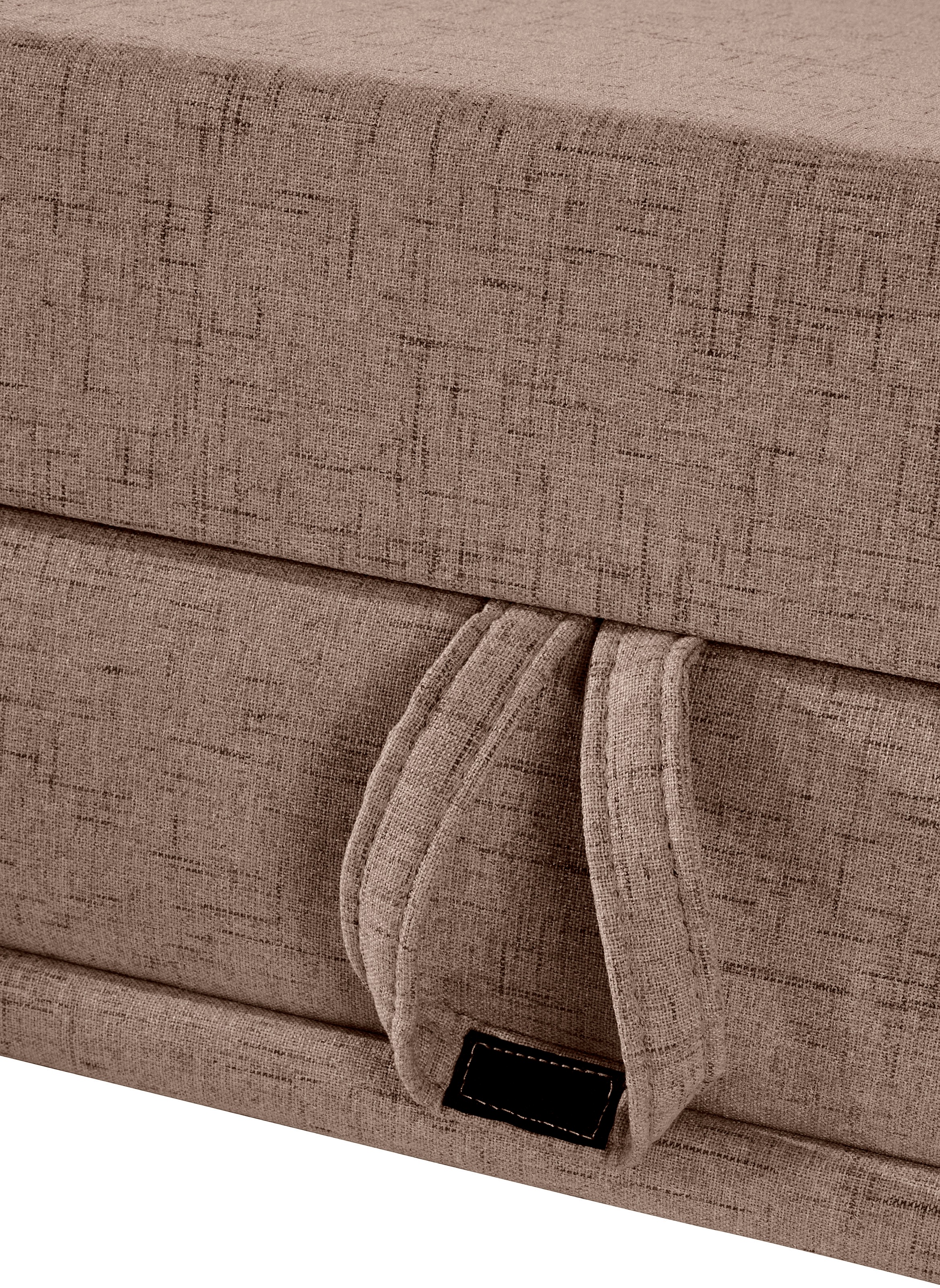 Places of Style Ecksofa Costello, mit Sitztiefenverstellung und Armlehnfunktion, incl. 3 Nierenkissen