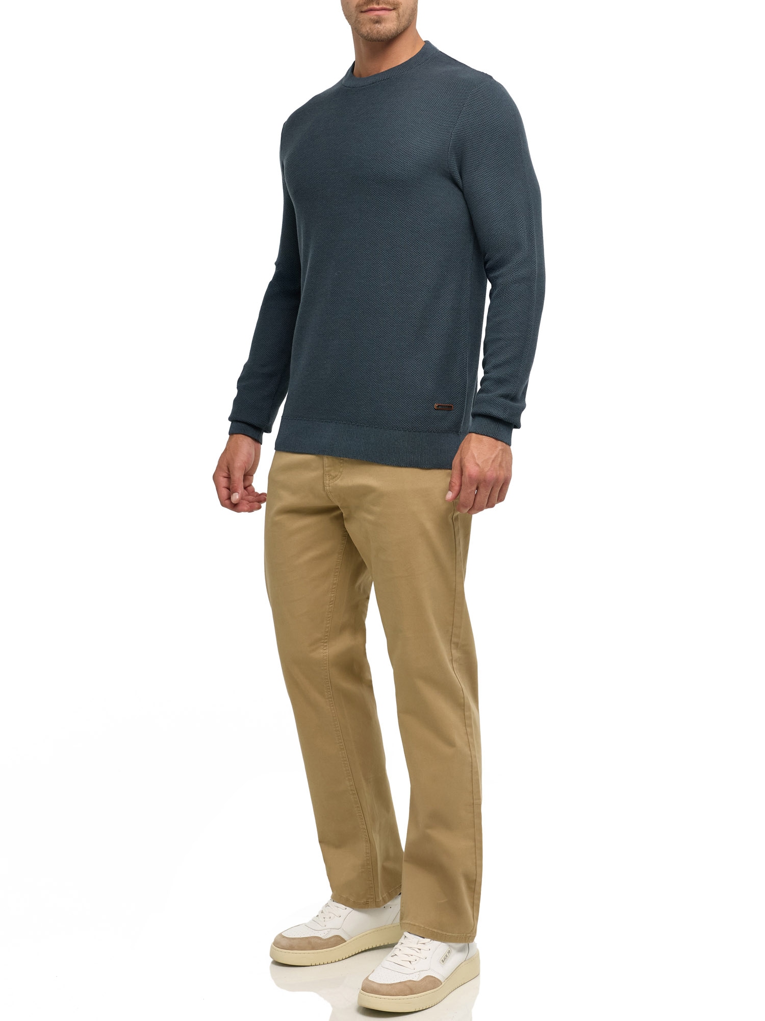 Indicode Rundhalspullover »INJexmon o-neck« Baumwolle, regular fit