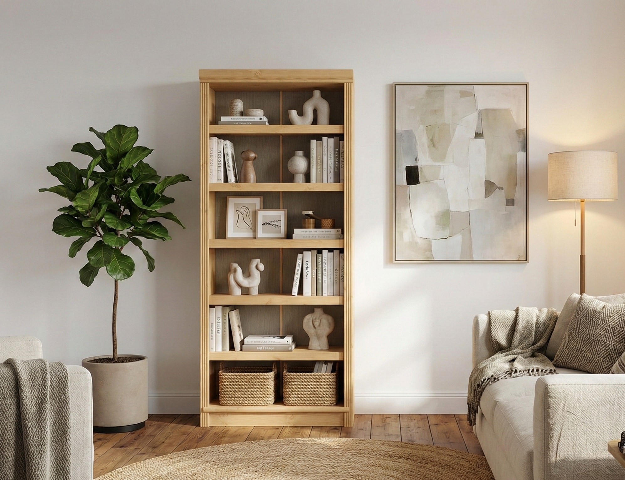 OTTO home Bücherregal »Soeren Regal B/T/H: 80/29/185 cm, 6 Fächer« aus massiver Kiefer, FSC®-zertifiziert