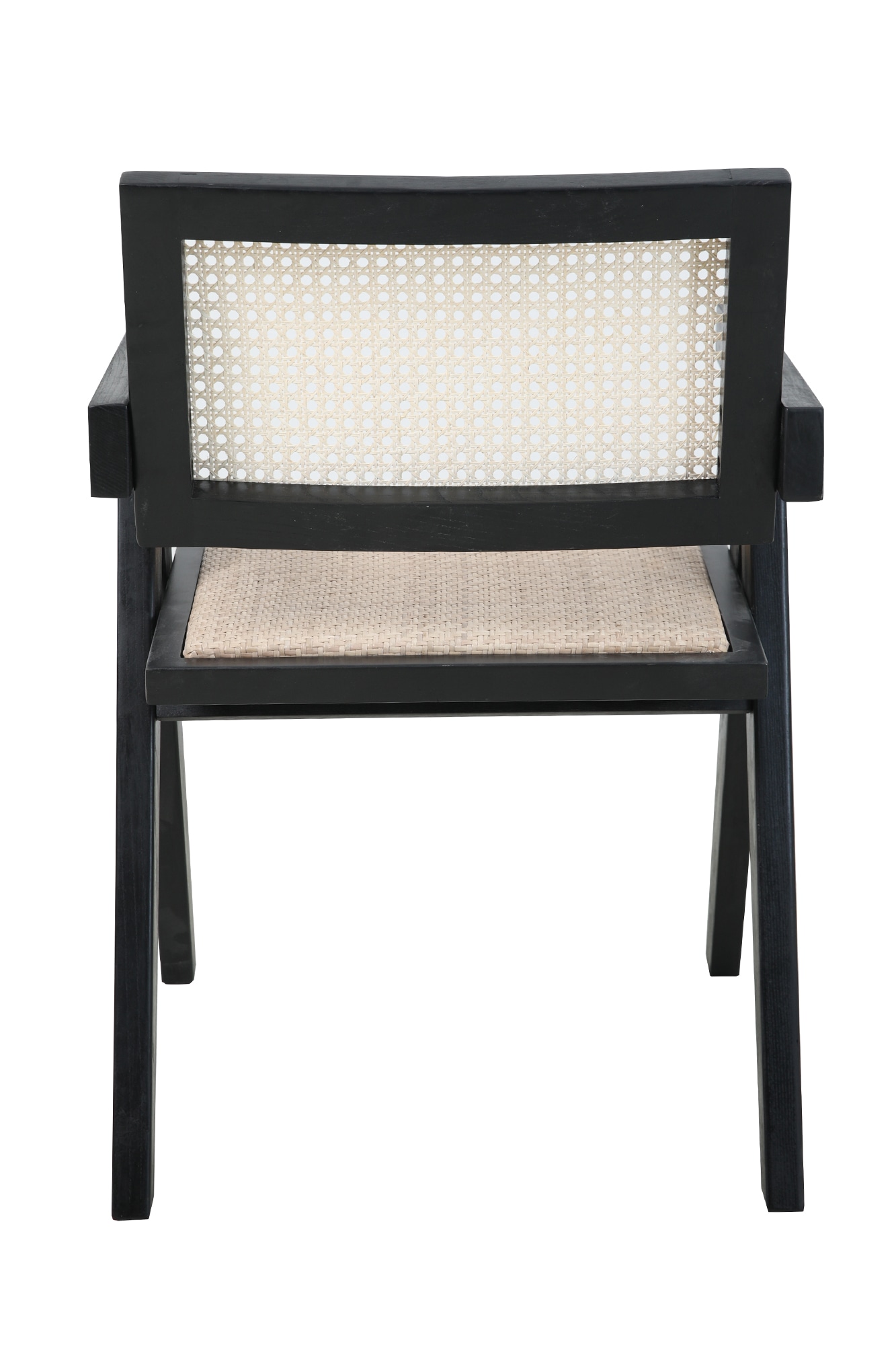 SIT Armlehnstuhl, gepolsteter Sitz, Rücken und Sitz mit Rattan