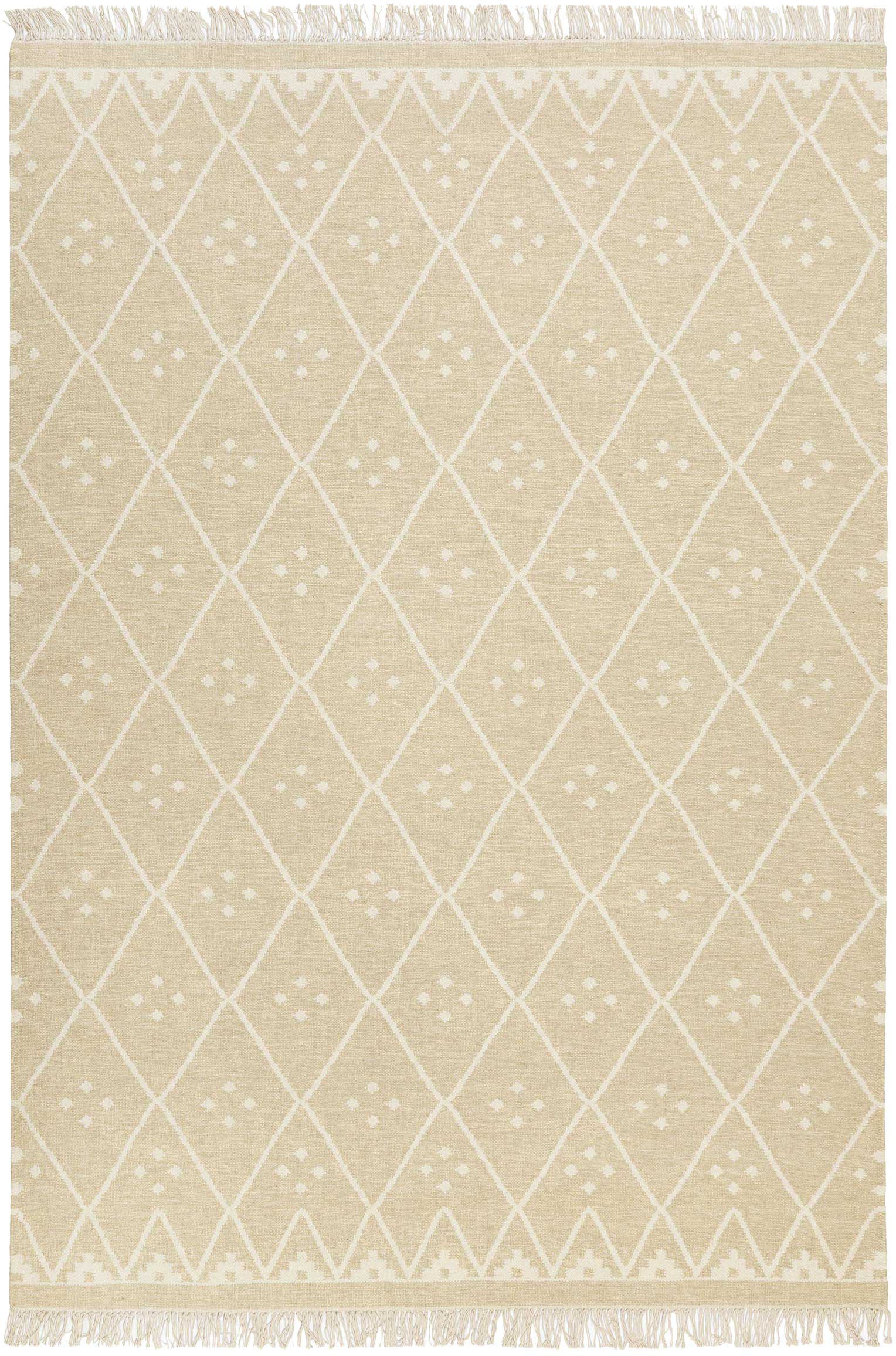 Green Looop Teppich »Vermont GL-82101«, rechteckig, 5 mm Höhe, handgewebter Naturfaserteppich aus 80% Wolle 20% Baumwolle, Wohnzimmer