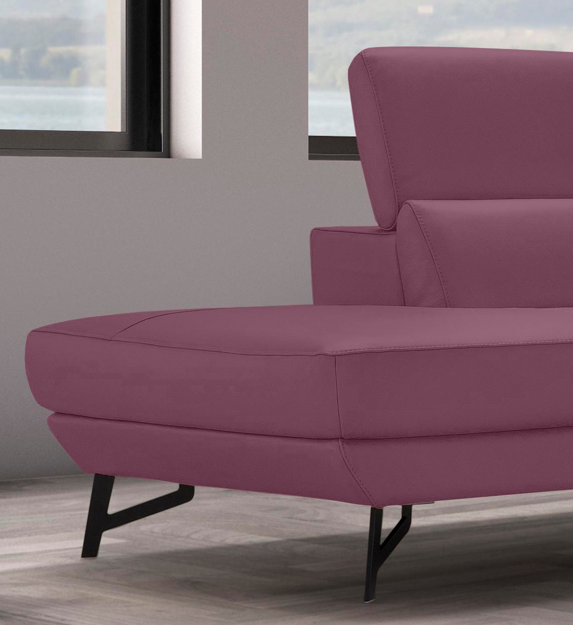 Egoitaliano Ottomane »Narcisa, Designsofa«, mit verstellbarer Kopfstütze, Solitärmöbel als Blickfang