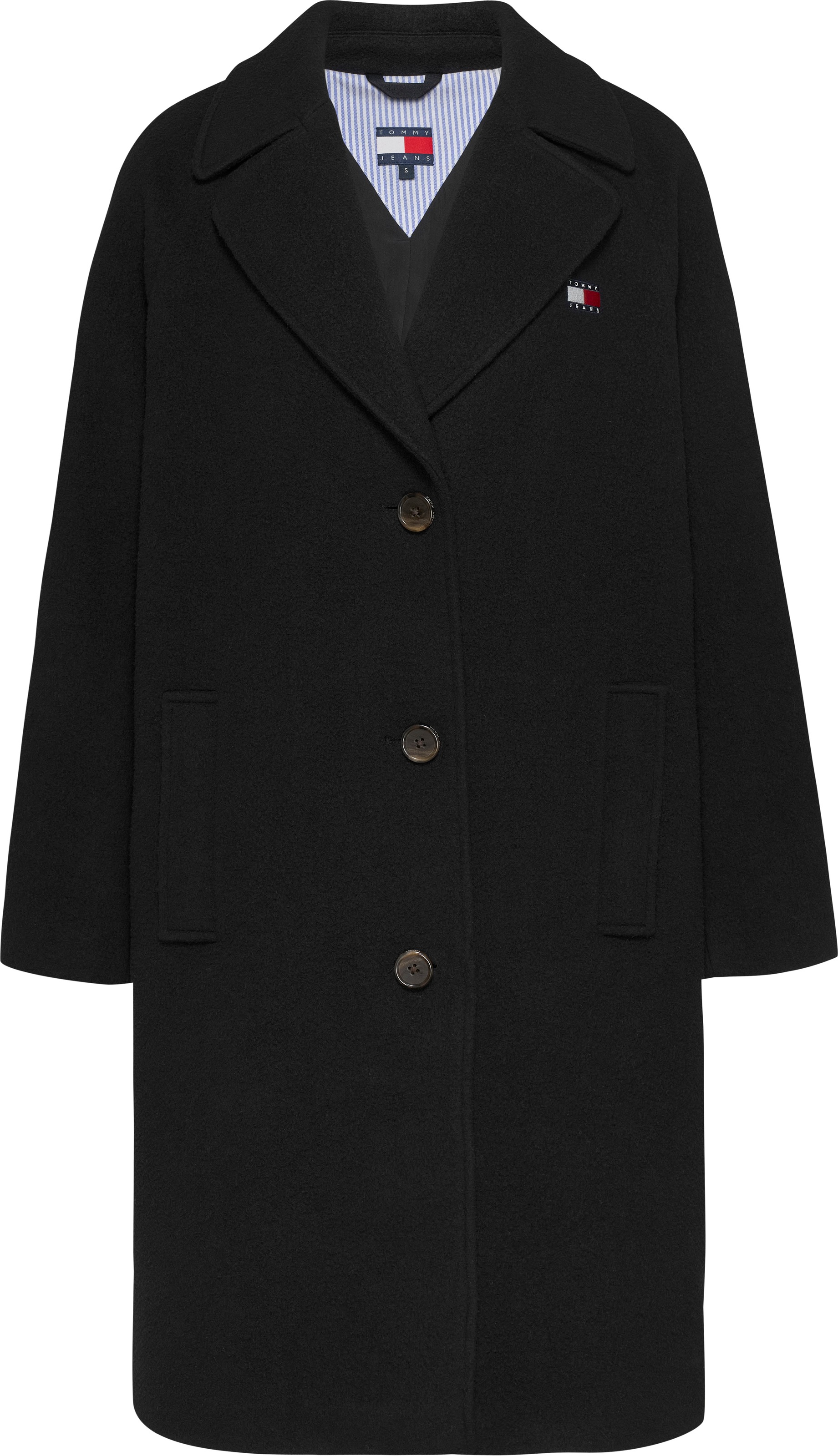 Tommy Jeans Kurzmantel »TJW WOOL COAT«, mit Wollanteil