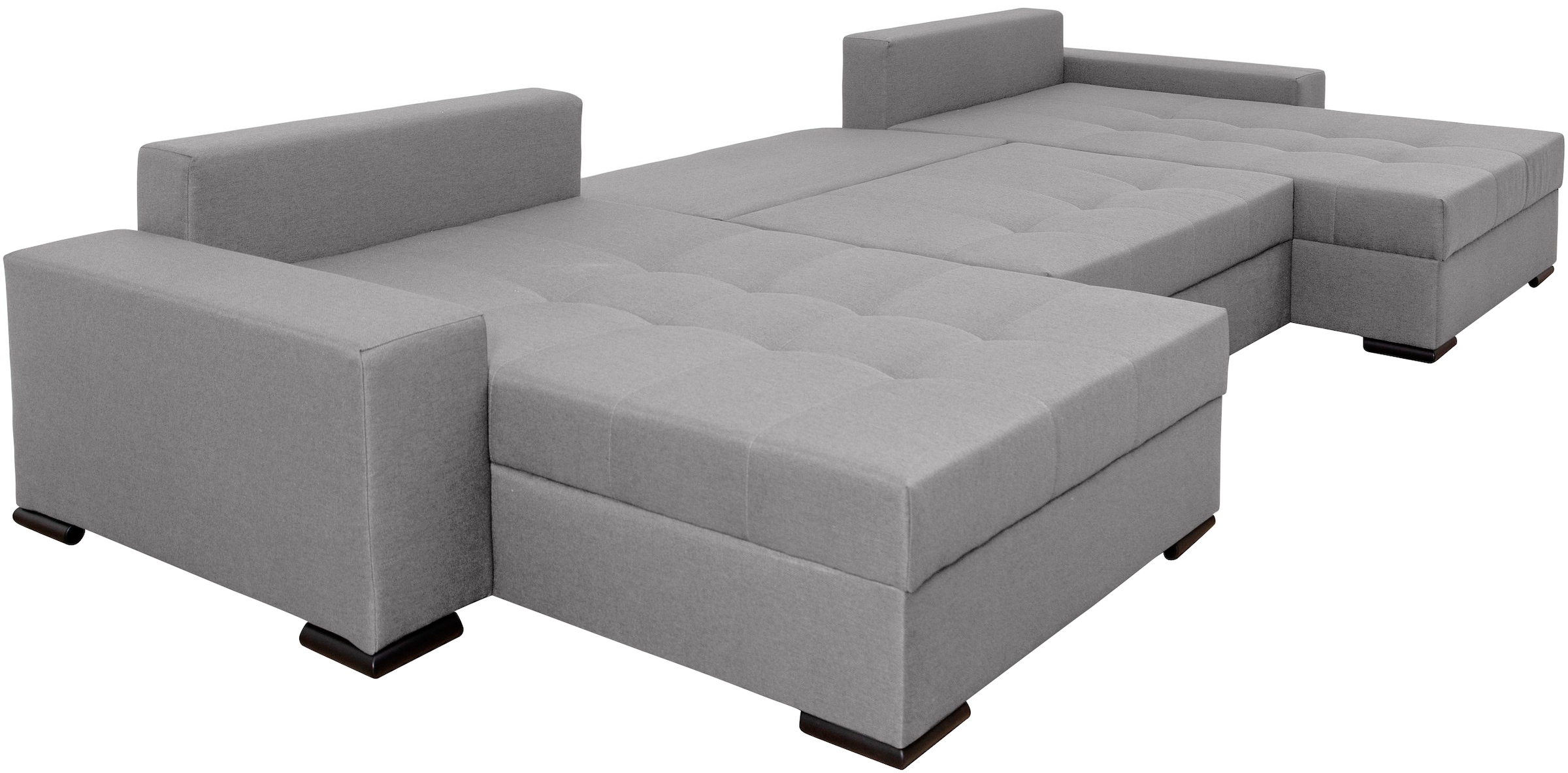 COLLECTION AB Wohnlandschaft »Josy XXXL-Relax U-Form, B: 352 cm« mit Bettfunktion, Bettkasten & 2 Nackenkissen, Federkern