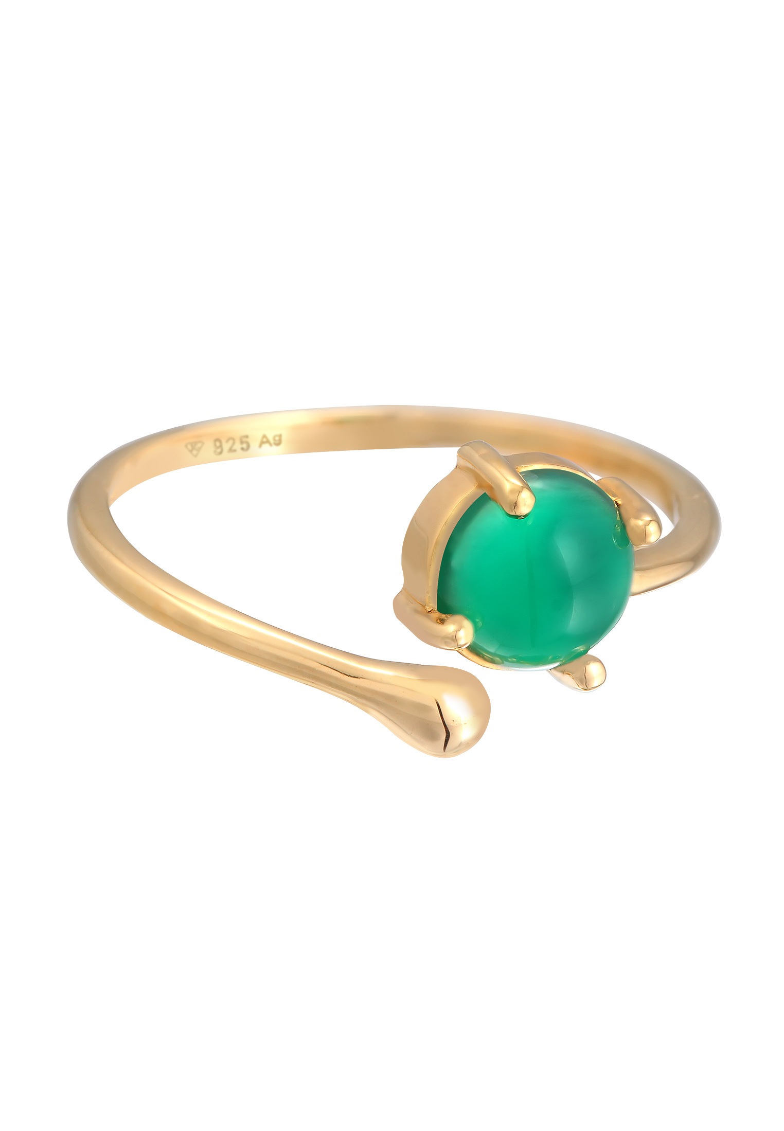 Elli Premium Silberring »Ring Achat verstellbar offen 925 Silber«