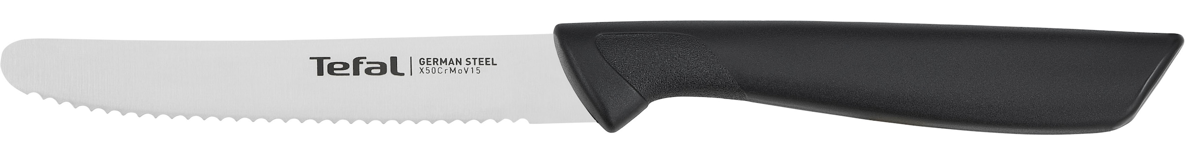 Tefal Universalküchenmesser »Colorfood« gezahnt, 10 cm, Klinge aus deutschem Edelstahl, ergonomischer Griff