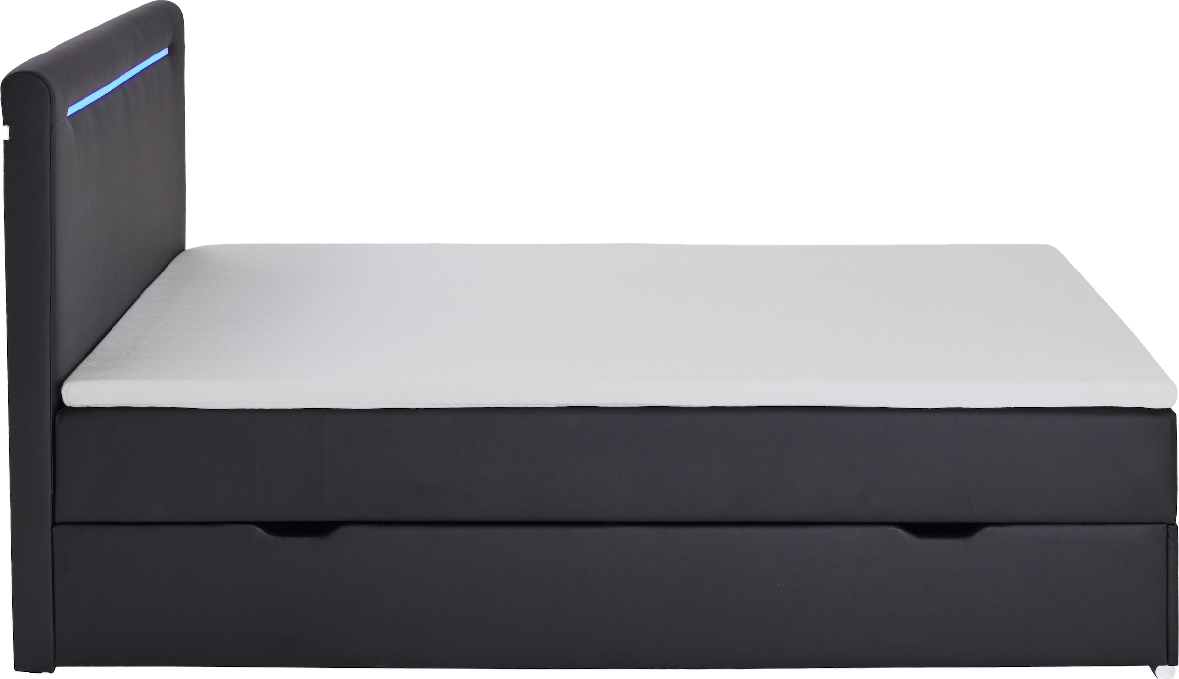 meise.möbel Boxbett »Candela inkl. Bettkasten, Topper & LED-Beleuchtung an Kopfteil & Füßen«