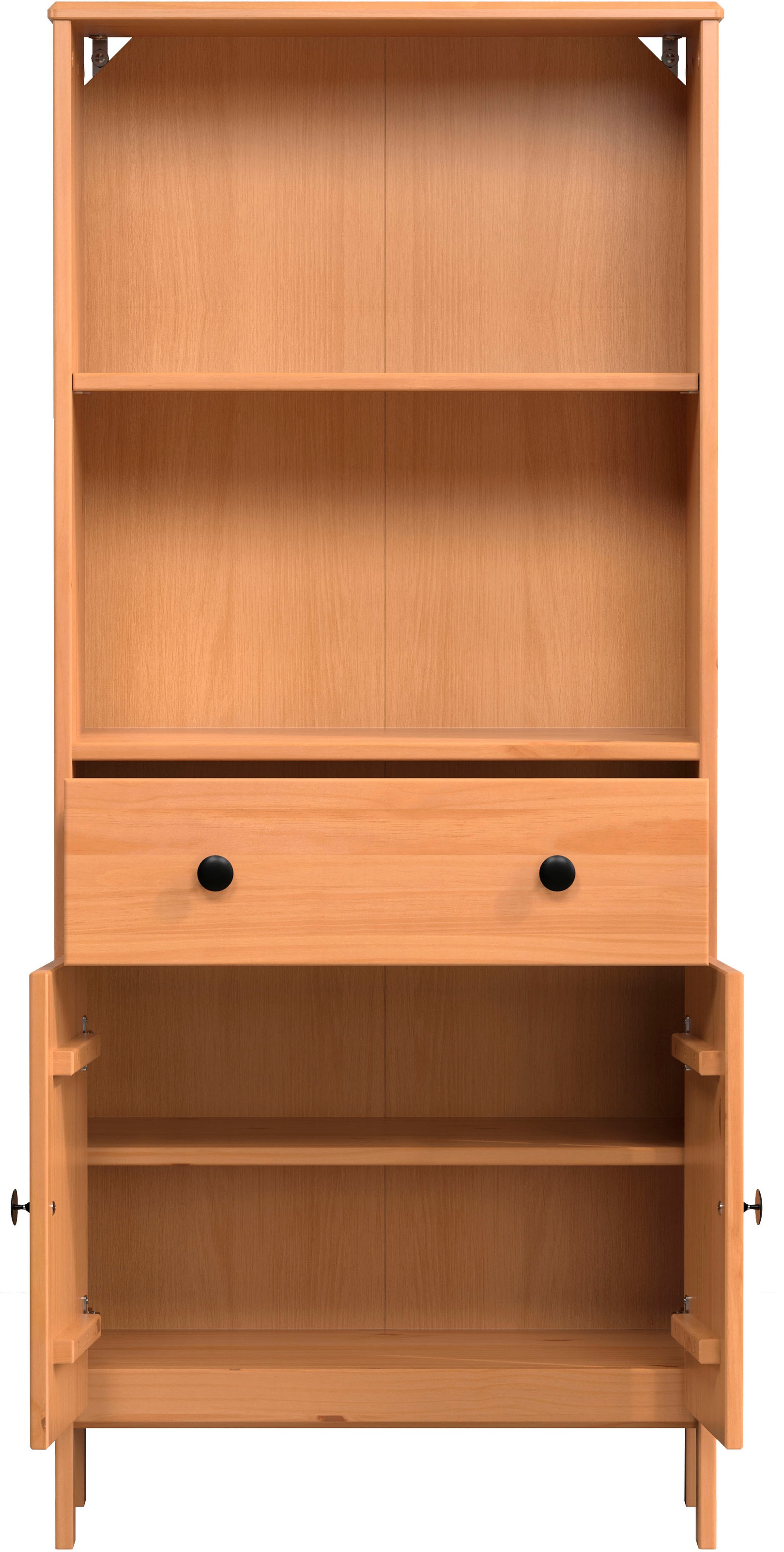 welltime Midischrank »Kall« 1 Stk. tlg. Breites Badregal aus Kiefer-Massivholz - Weiß oder Braun lackiert