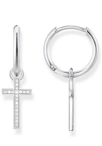 THOMAS SABO Paar Creolen »Kreuz, CR622-051-14«, mit abnehmbaren Einhängern und Zirkonia kaufen