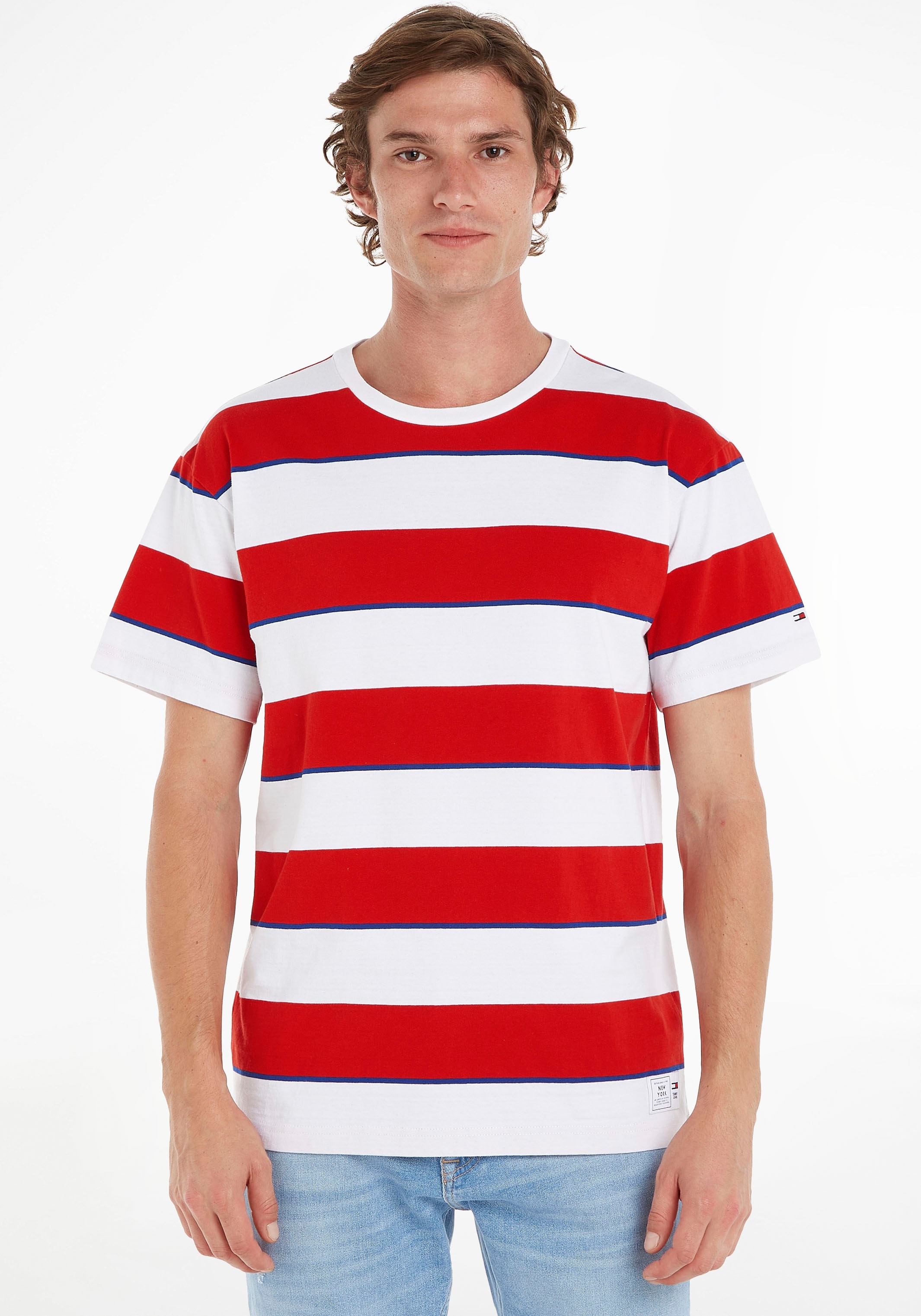 Tommy Jeans T-Shirt »TJM RLX BOLD STRIPE TEE«, in gestreifter Optik bei ♕