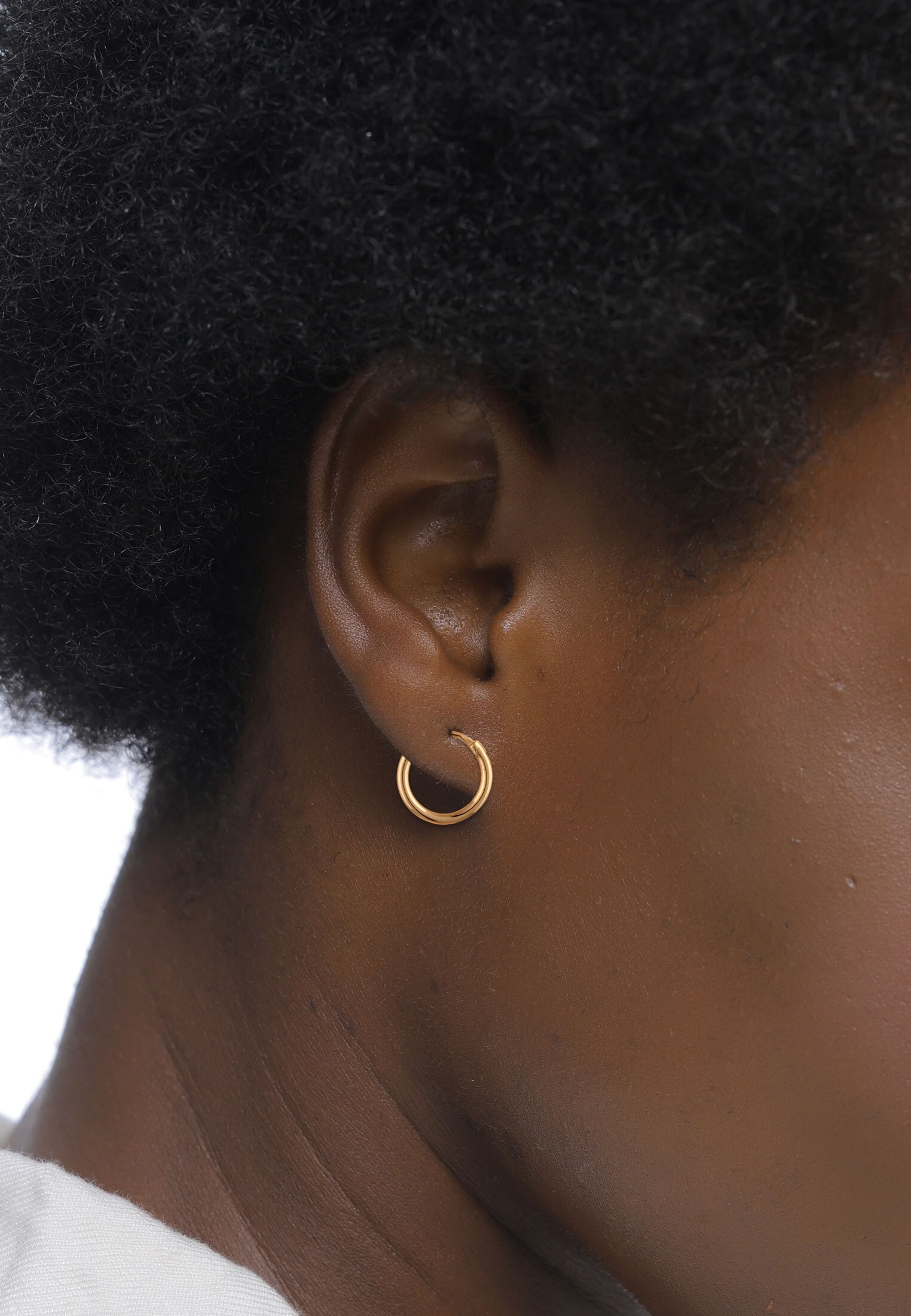 Elli Premium Paar Creolen »Ohrringe Creole Basic 375 Gelbgold«