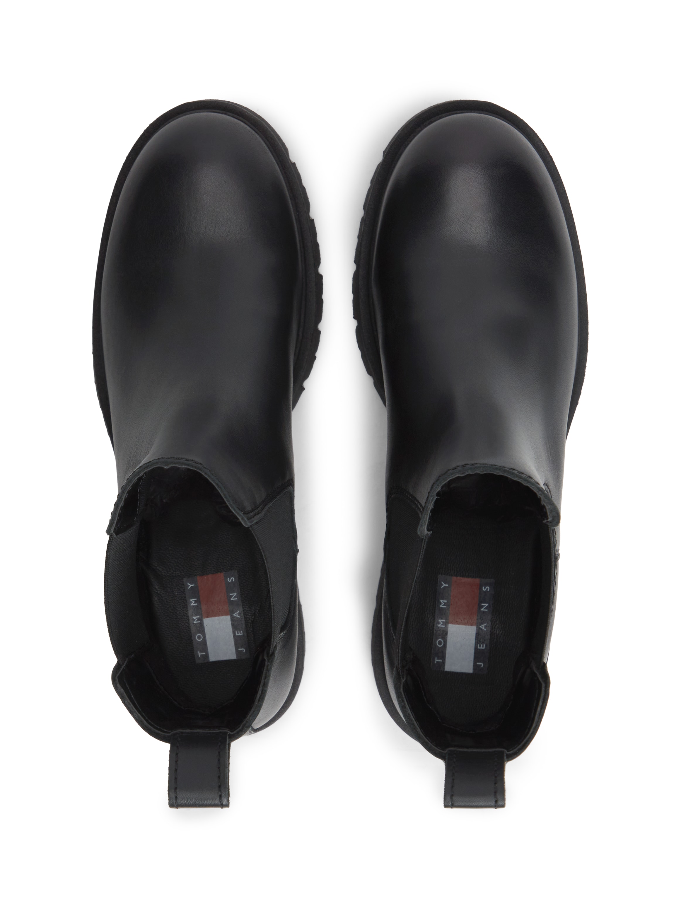 Tommy Jeans »TJW CLEATED CHELSEA BOOTS«  Blockabsatz, Schlupfboots mit zweckmäßiger Anziehlasche