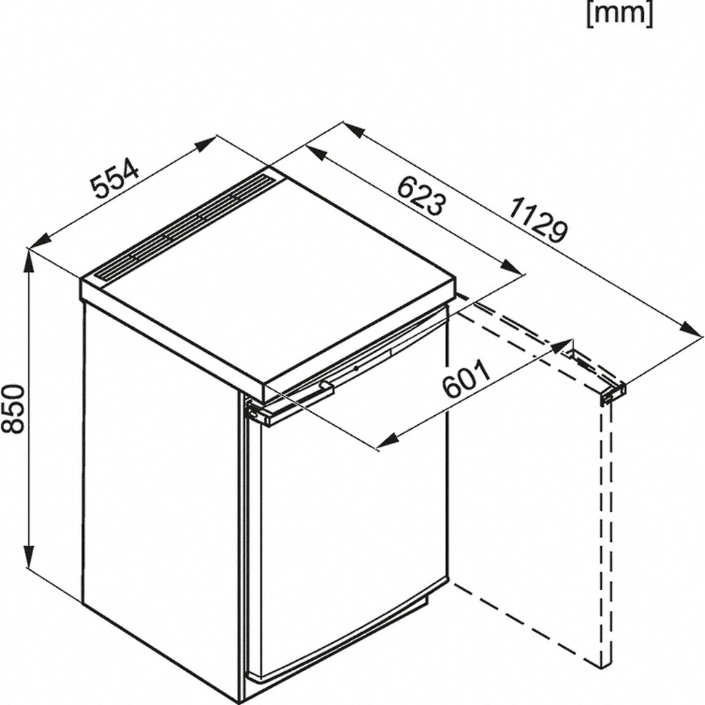 Miele Kühlschrank, K 12012 S-3, 85 cm hoch, 55,4 cm breit