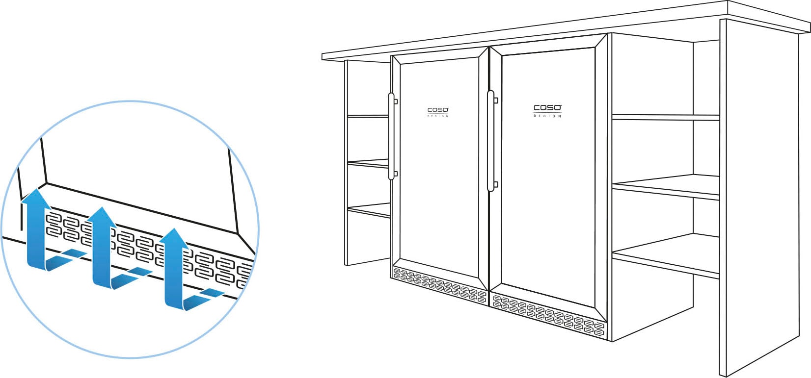 Caso Weinkühlschrank »772 WineChef Pro 40« für 40 Stk. Standardflaschen á 075l