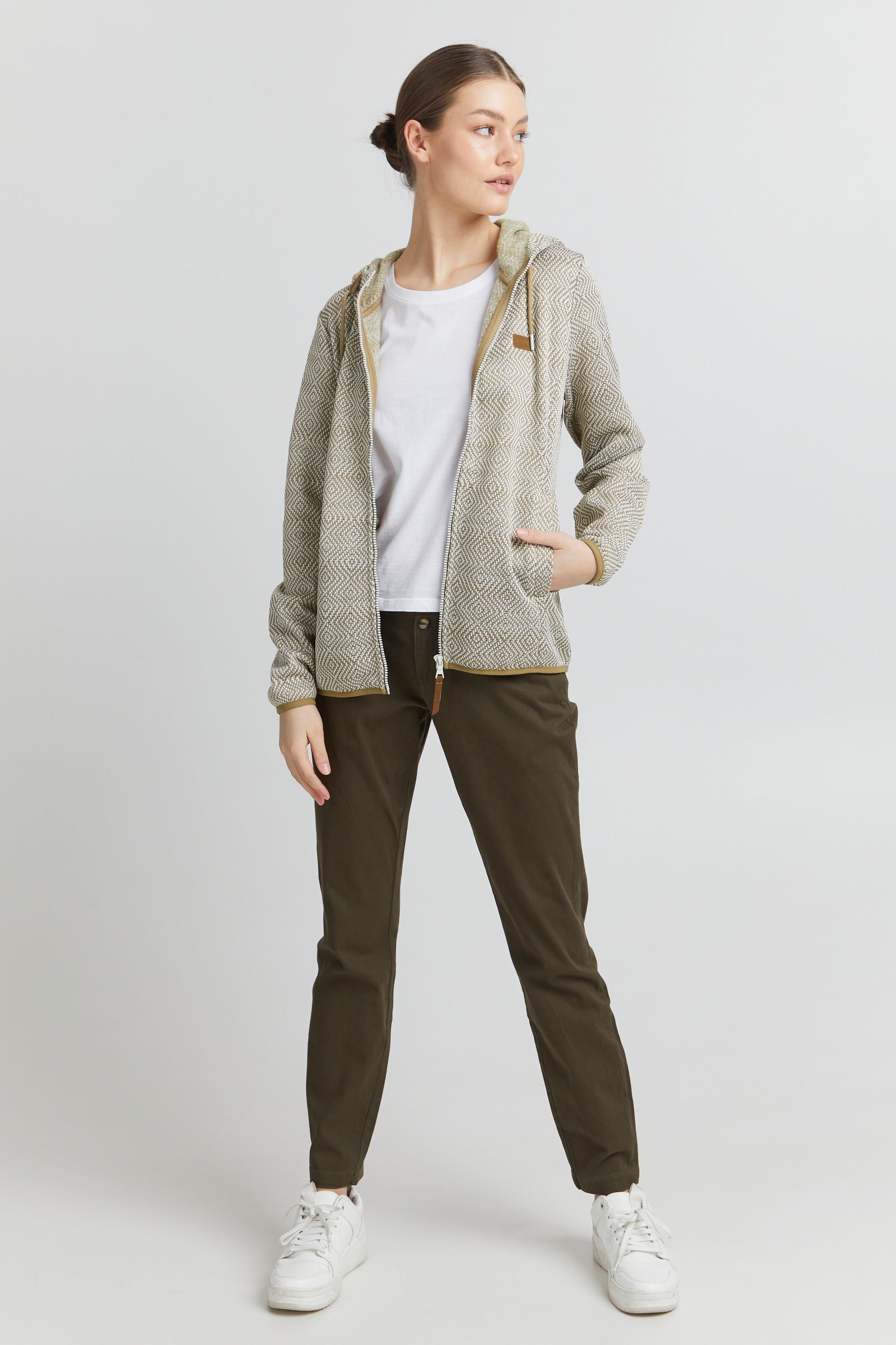OXMO Fleecejacke »Fleecejacke OXPepples«, mit Kapuze