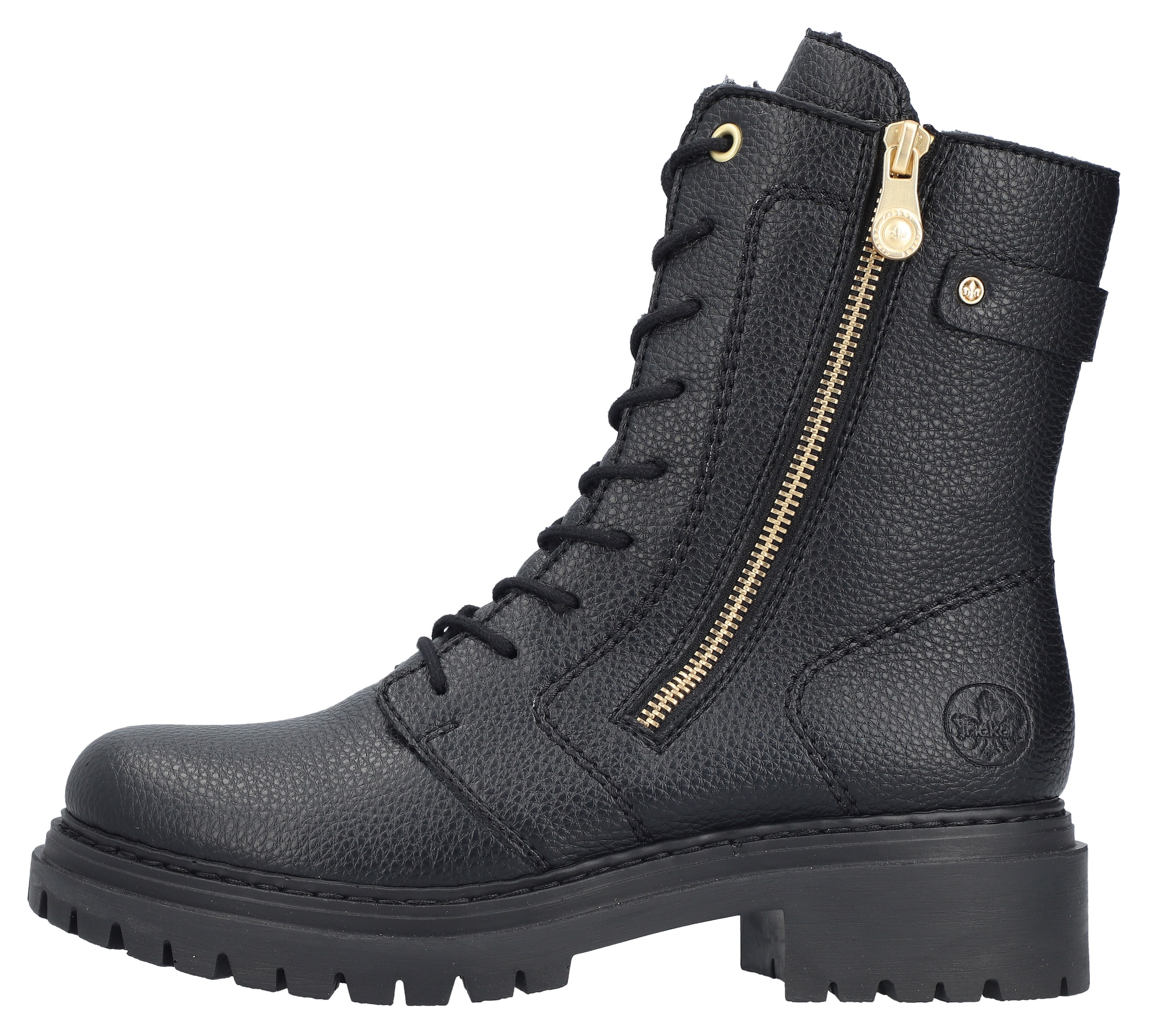 Rieker Winterstiefelette  Schnürboots, Schnürstiefelette, Blockabsatz, mit markanter Profilsohle