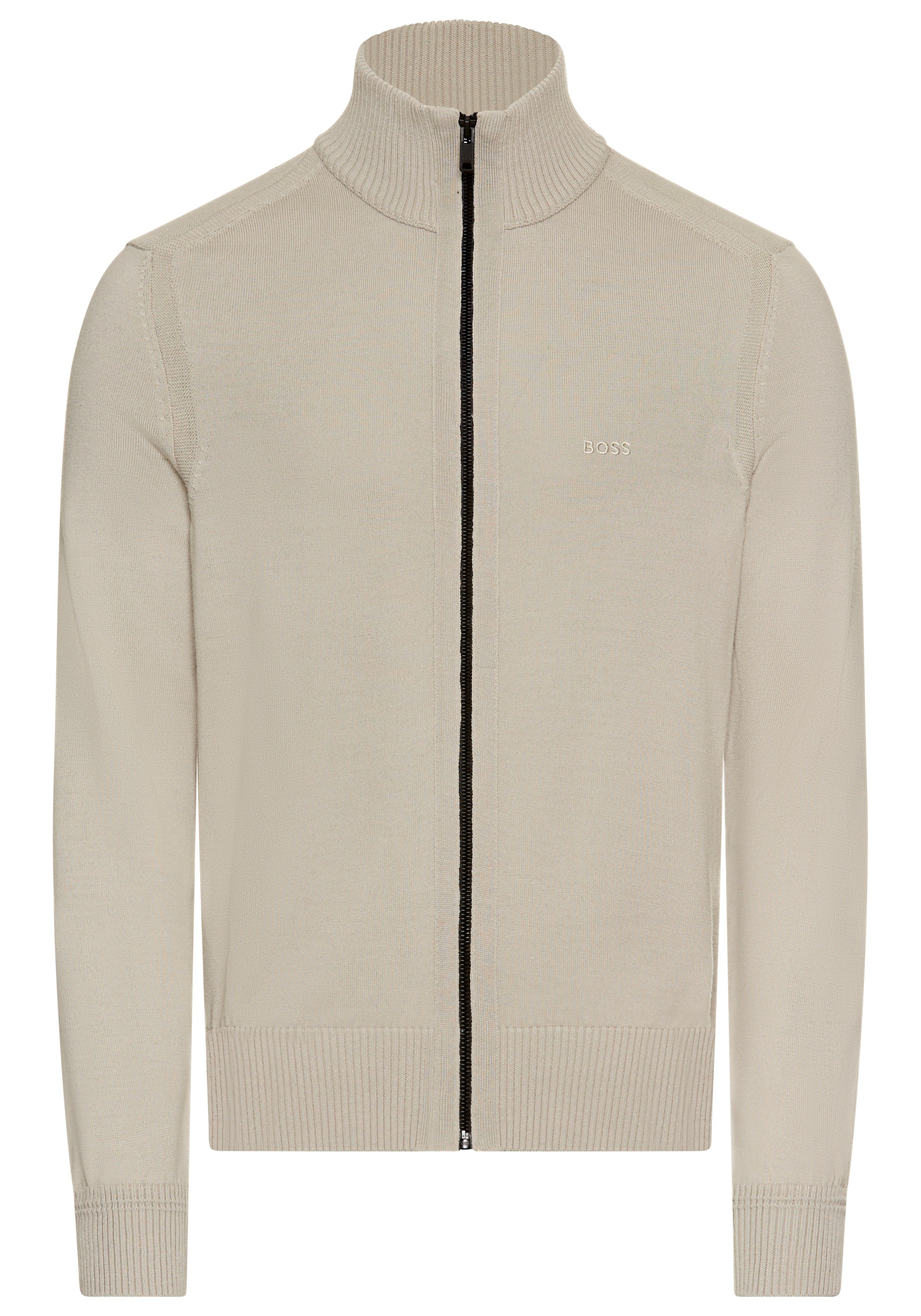 BOSS ORANGE Strickjacke »Avac«, mit Logostickerei auf der Brust