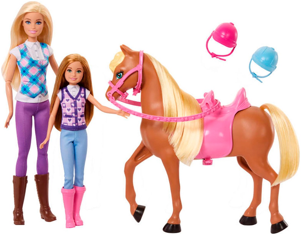 Barbie Anziehpuppe »Barbie Sisters Riding Lesson«