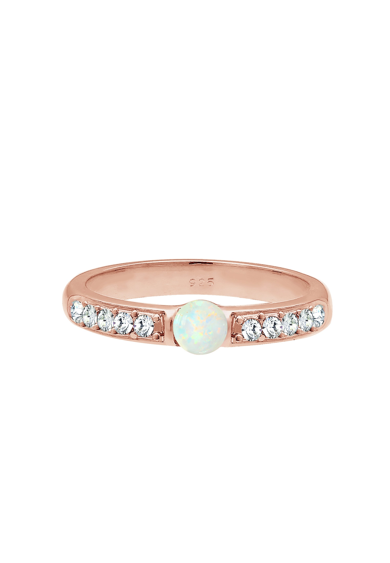 Elli Premium Trauring »Ring Opal Kristalle 925er Sterling Silber«