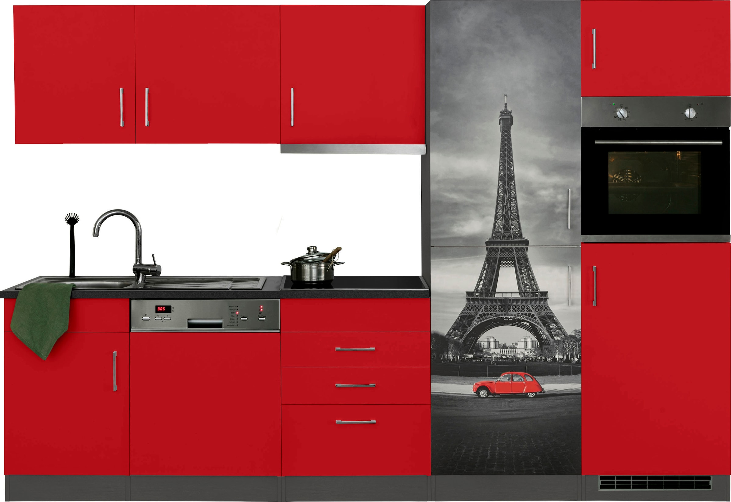HELD MÖBEL Küchenzeile »Paris«, mit mit bequem wahlweise E-Geräten, bestellen 290 Induktionskochfeld Breite cm