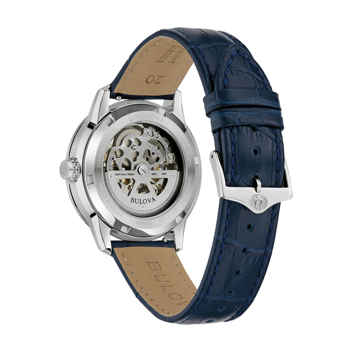 Bulova Automatikuhr »Sutton« Armbanduhr, Herrenuhr, Mechanische Uhr, Lederarmband, analog