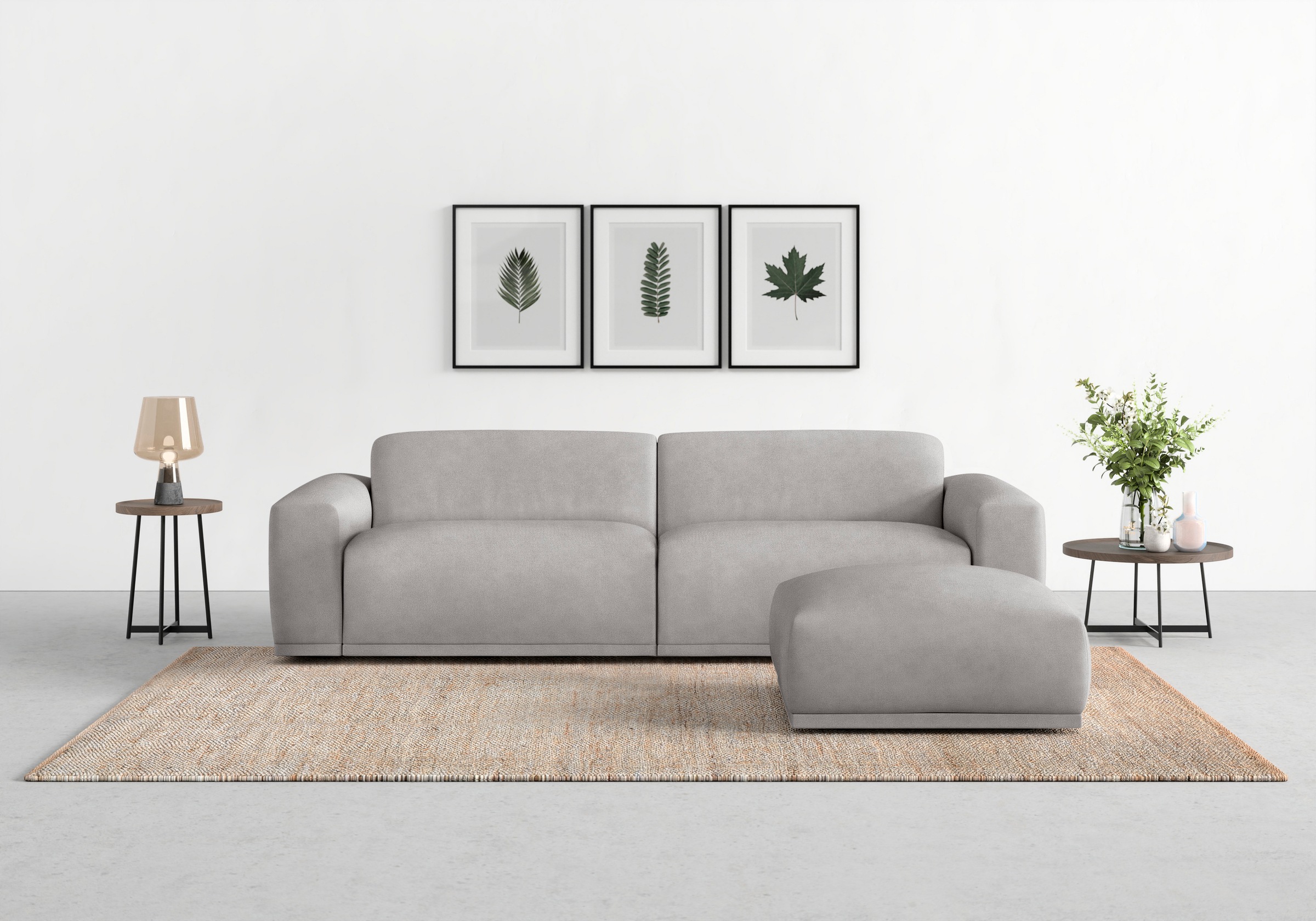 TRENDMANUFAKTUR Big-Sofa »Braga, mit hochwertigem Kaltschaum, Megasofa, in Cord erhältlich«, modernes Big-Sofa, Couch mit hohem Sitzkomfort, 254/72/107 cm (B/H/T)