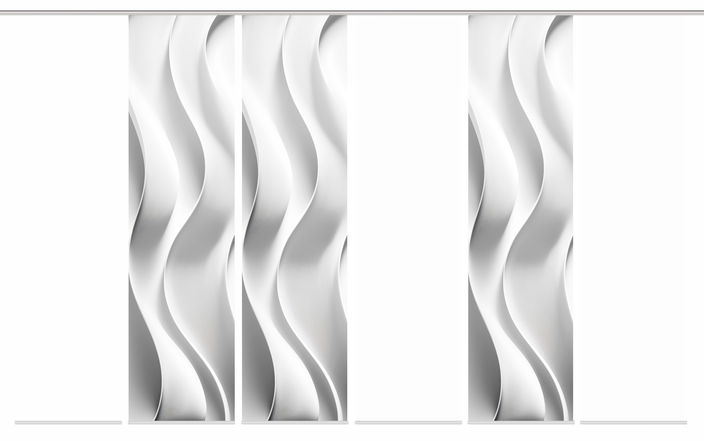 HOME WOHNIDEEN Schiebegardine »JAIR« Paneelwagen 6 Stk. tlg. SCHIEBEVORHANGSET,SEIDENOPTIK,DIGIDRUCK