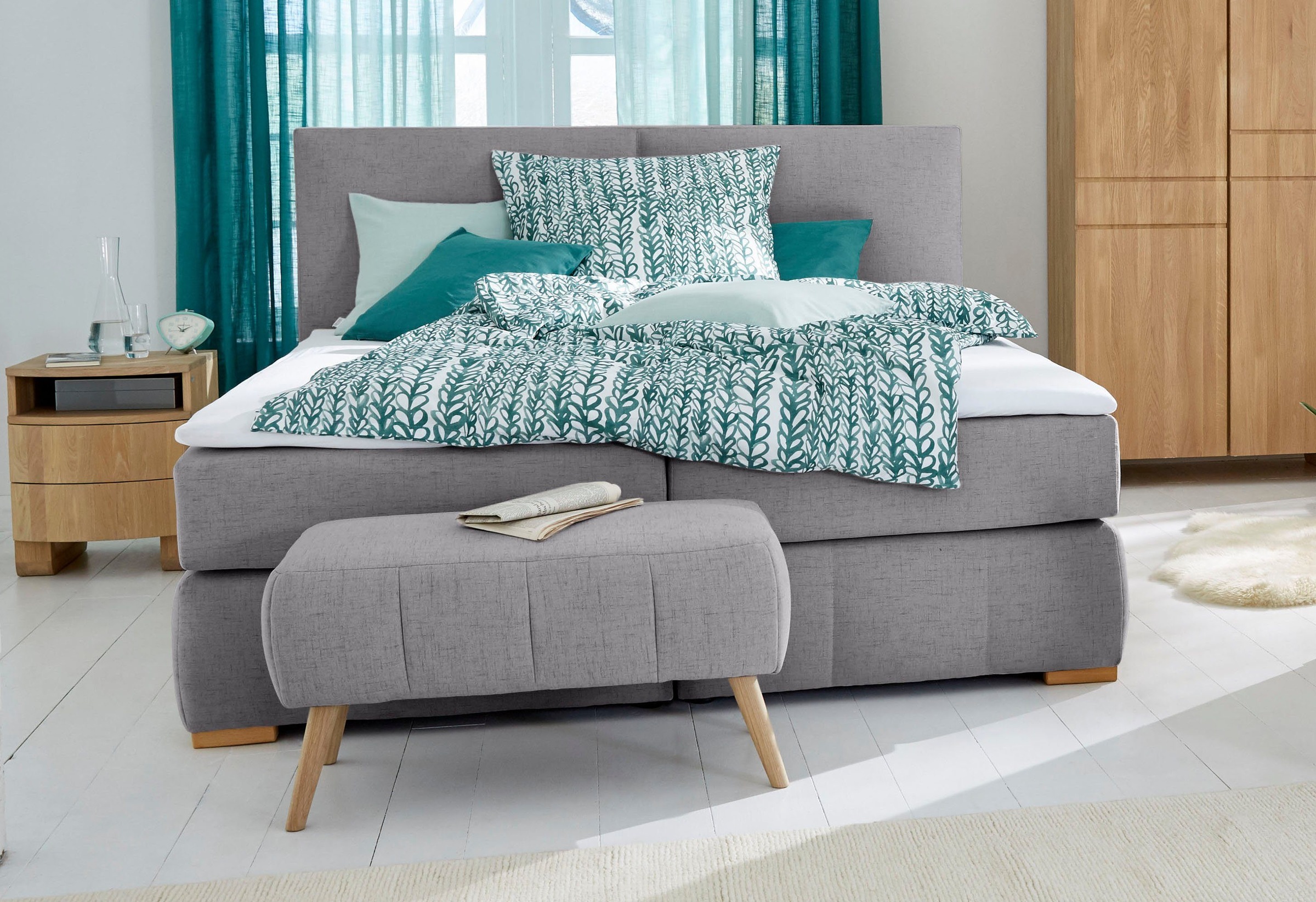 Guido Maria Kretschmer Home&Living Boxspringbett »Wehma«, inkl. Topper in 3 verschiedenen Matratzen, auch in Samtstoff