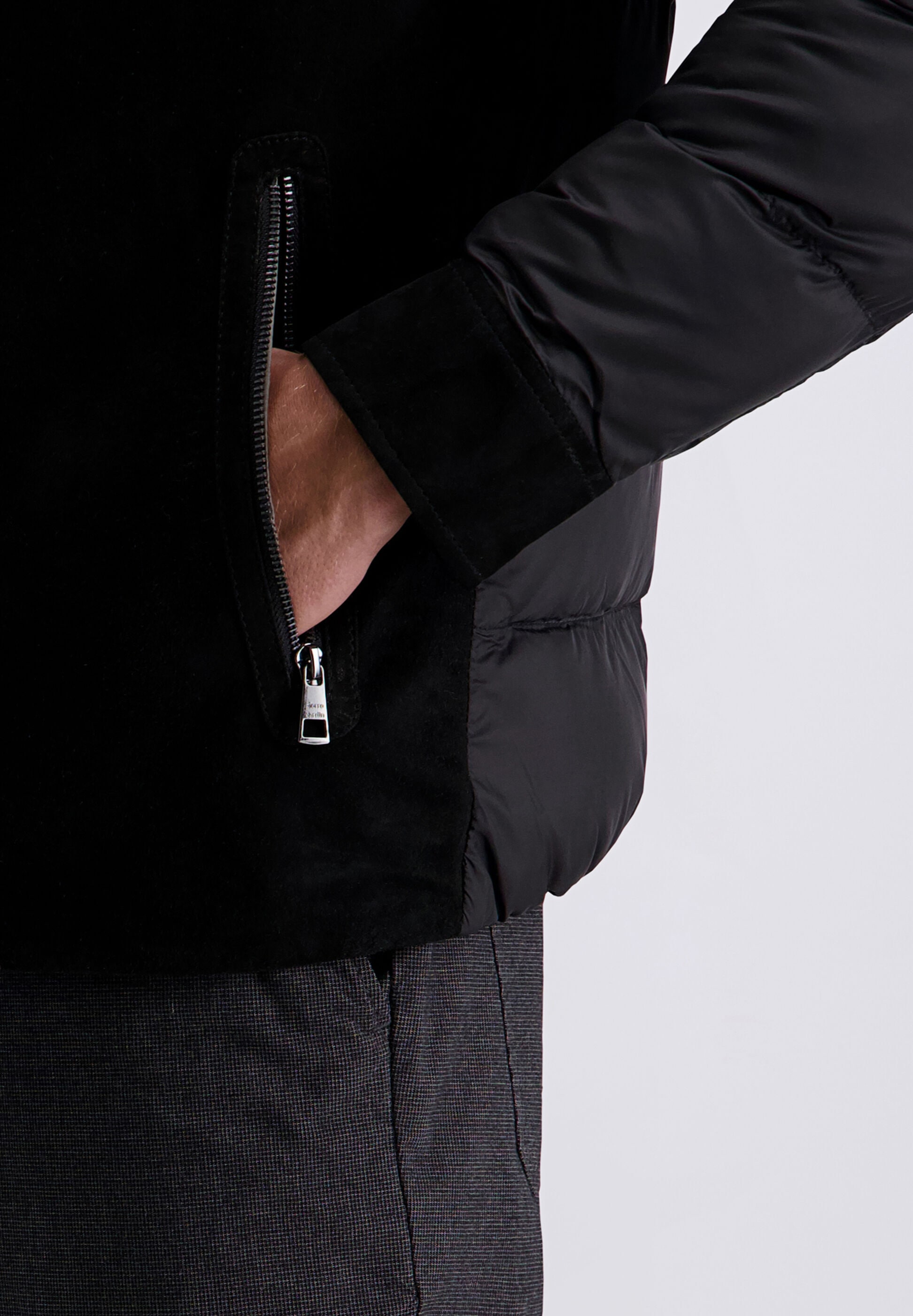 Pierre Cardin Lederjacke »Pierre Cardin Jacke« ohne Kapuze aus Leder