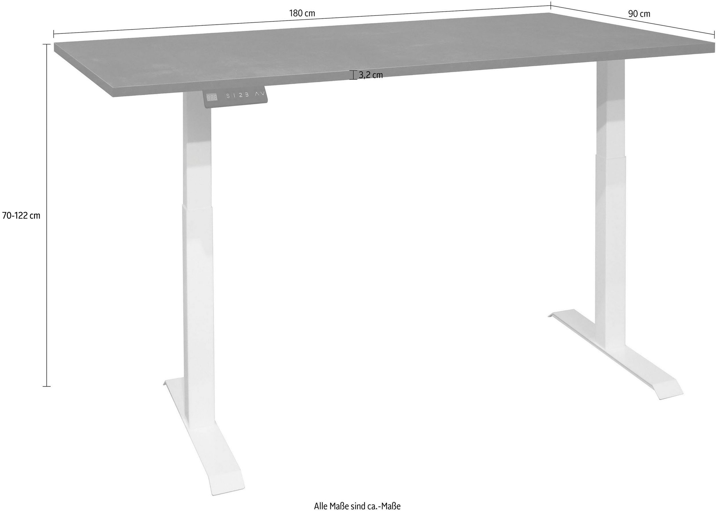 Mäusbacher Schreibtisch »Big System Office« Breite 160 cm, elektrisch höhenverstellbar