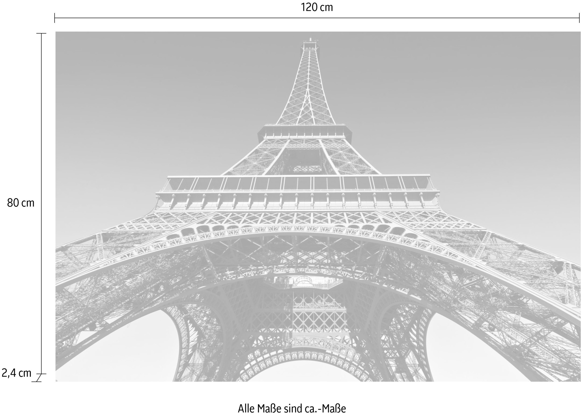 queence Acrylglasbild »Eiffelturm« Elemente der Architektur | Europa | Himmel | Paris Fine Art-Print in Galeriequalität