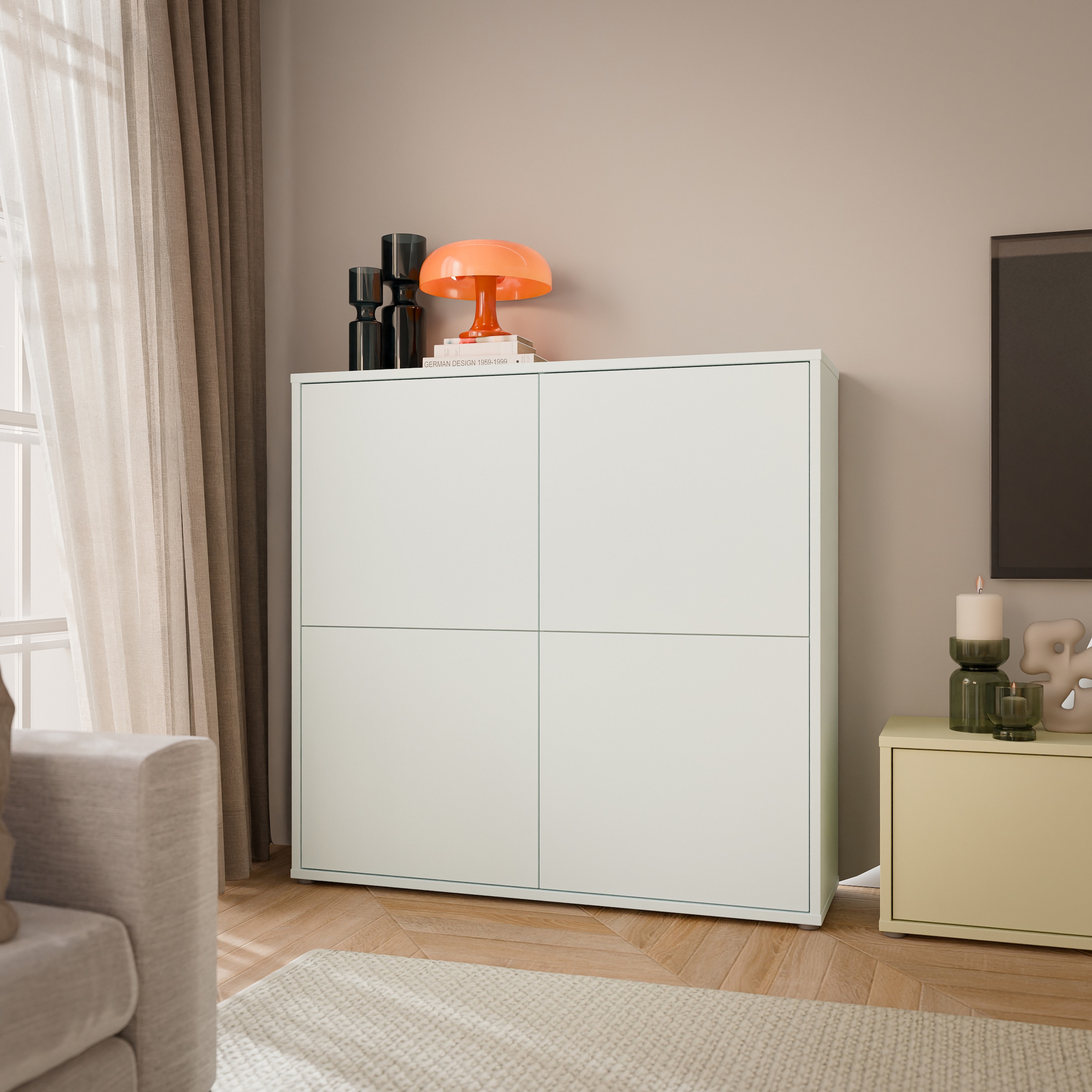 FORTE Highboard »Alice Springs« Grifflos,Push to open, Stauraum