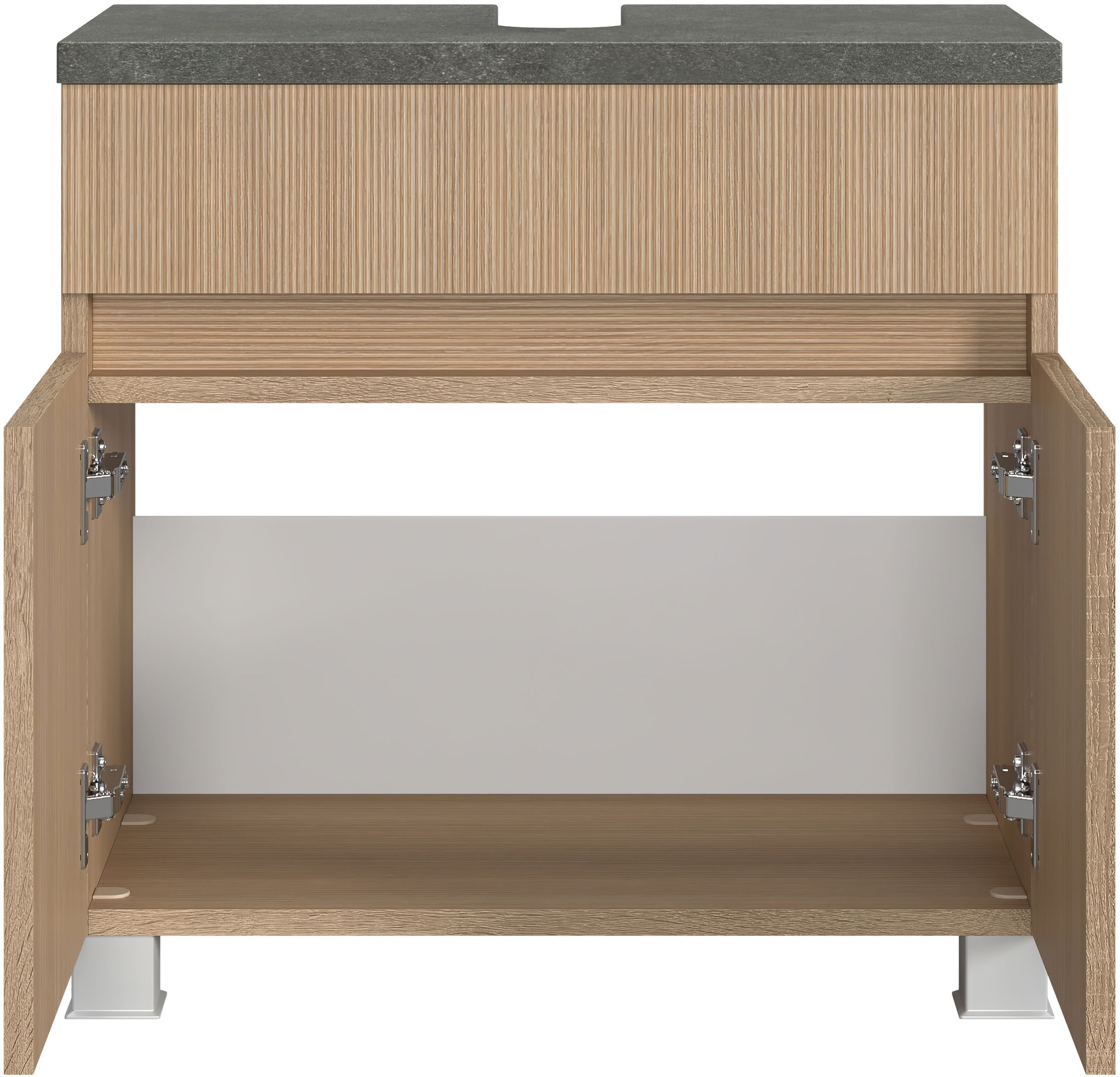 welltime Badmöbel-Set »EIXO, Set aus Spiegelschrank und Unterbeckenschrank«, 60 cm breit, Badmöbel mit LED-Beleuchtung