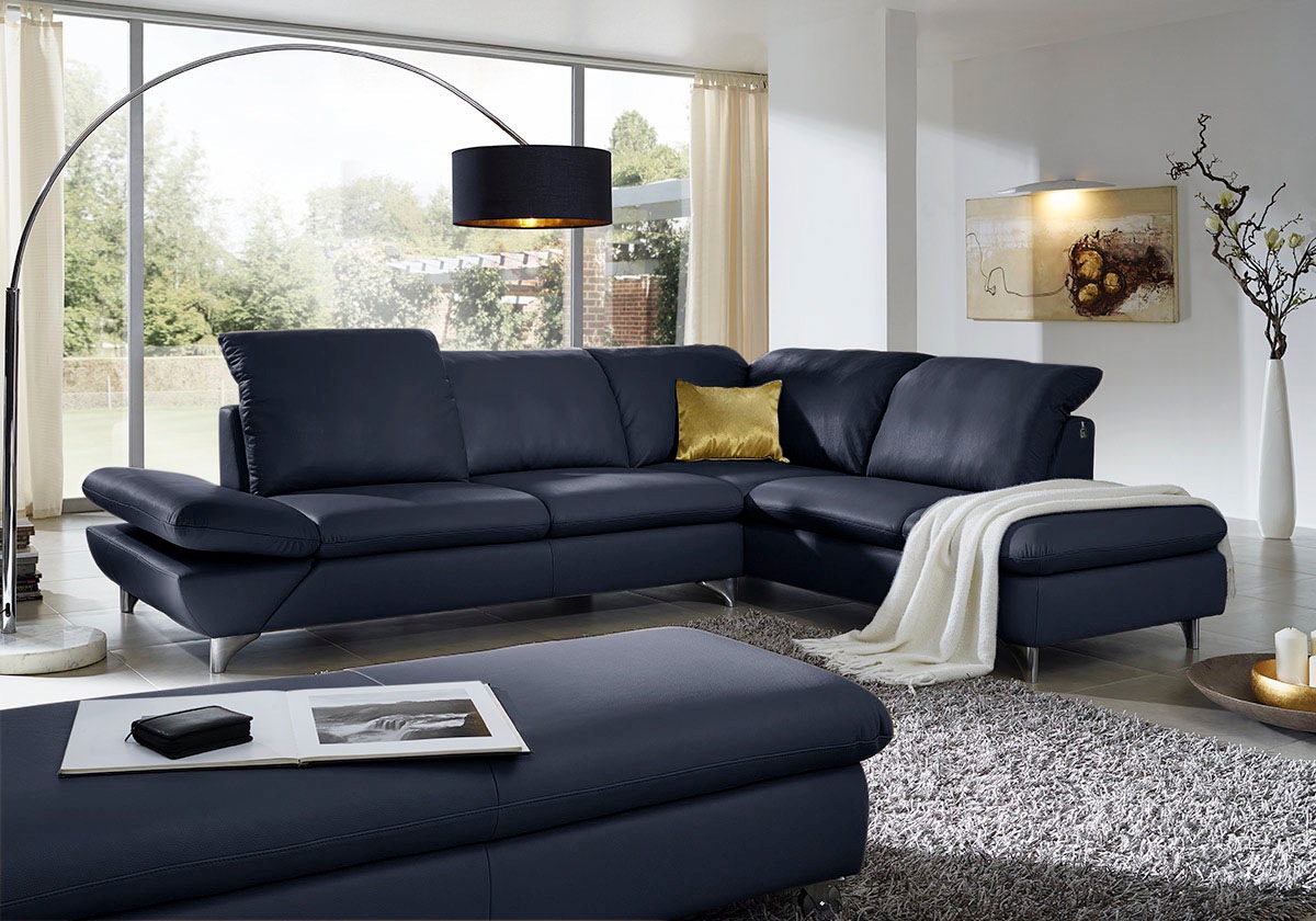 W.SCHILLIG Ecksofa »taoo, elegant und zeitlos, bequem, L-Form«, mit Sitziefenverstellung & Kopfteilverstellung