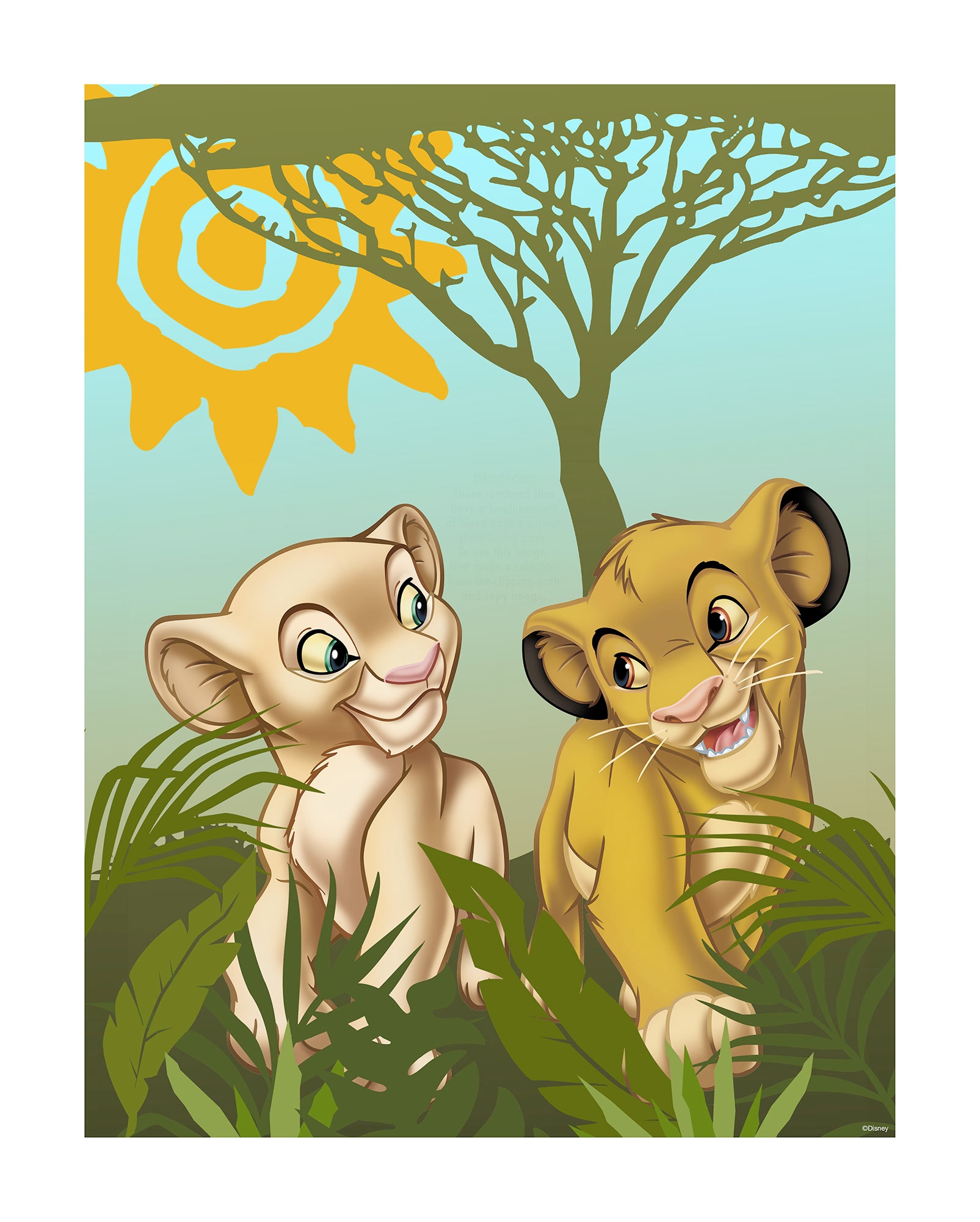 Poster »Lion King Urembo Meadows«, (1 St.), Kinderzimmer, Schlafzimmer, Wohnzimmer