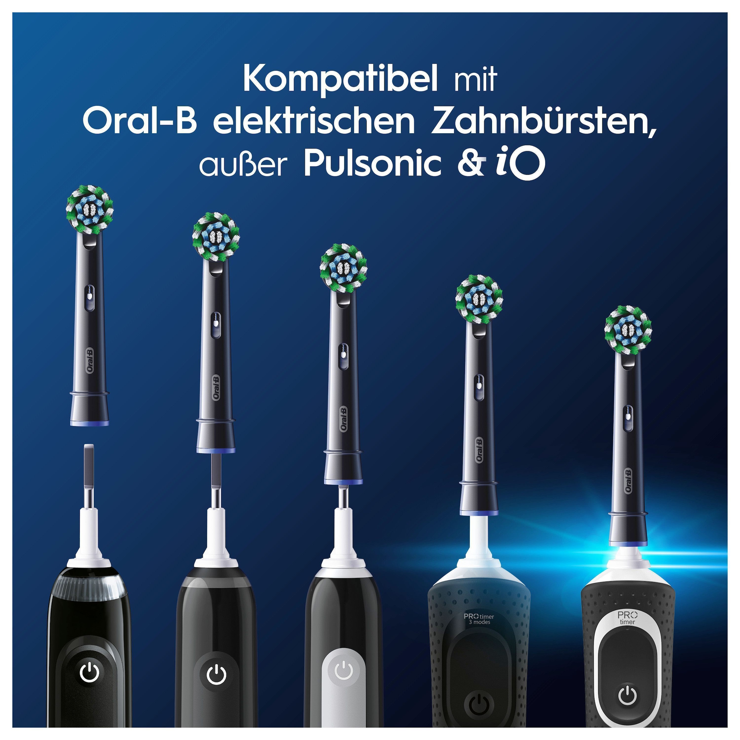 Oral-B Aufsteckbürsten »Pro CrossAction« X-förmige Borsten