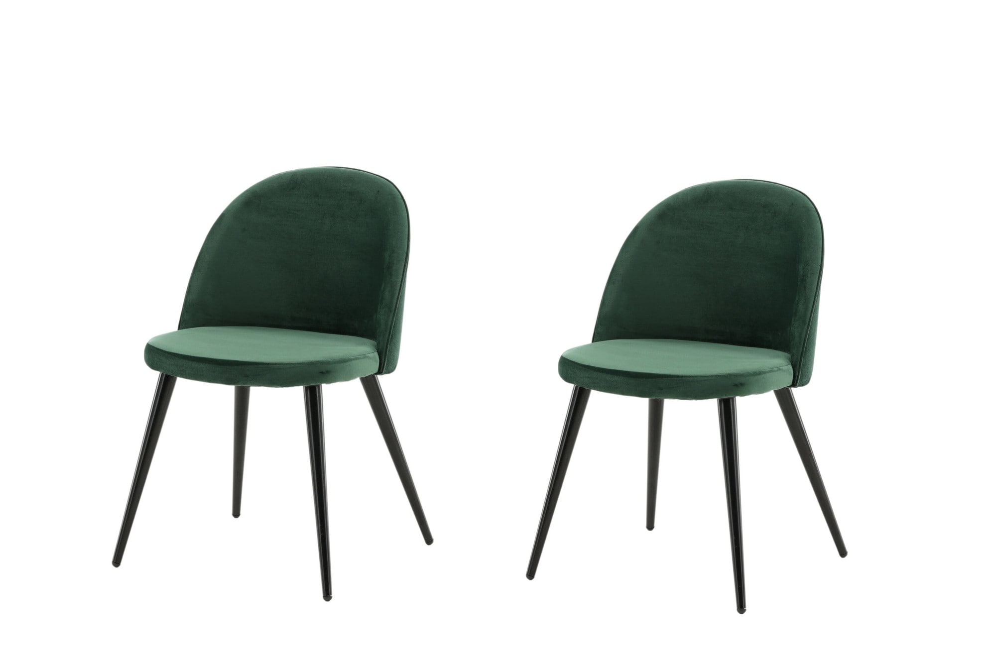 Venture Home Esszimmerstuhl »Velvet, 2er-Set Esszimmerstühle mit Samtbezug, 150 kg belastbar« () 2 Stk.Polsterstuhl, weicher Bezug, Metallbeine, abgerundet