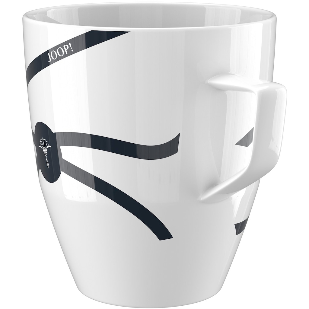 Joop! Becher »COLLECTOR'S MUG DESIGN EDITION im Dessin LOGO RIBBON«, (1 tlg.), Sammelbecher verziert wie ein Geschenk mit Schleifenband-Motiv, 320 ml