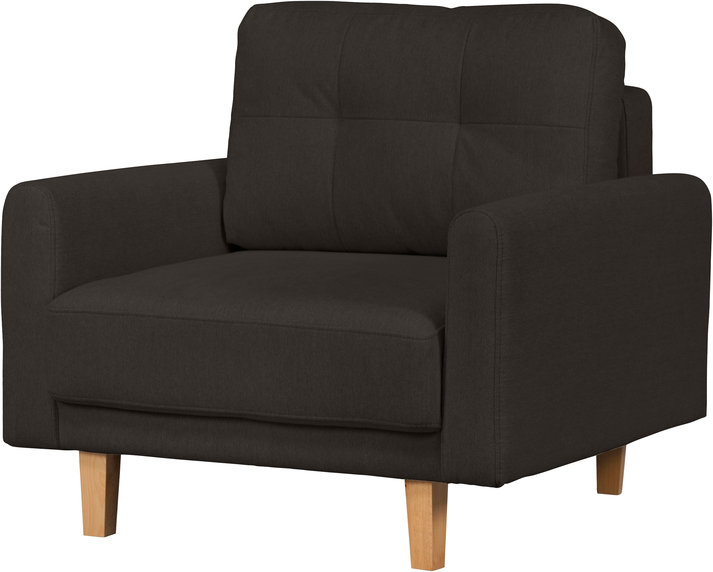 Home affaire Sessel »TRIPLO Relaxsessel mit Wellenunterfederung, Maße B/T/H: 95/100/89 cm«, Polstersessel mit Steppung im Rückenkissen, hohe Qualität
