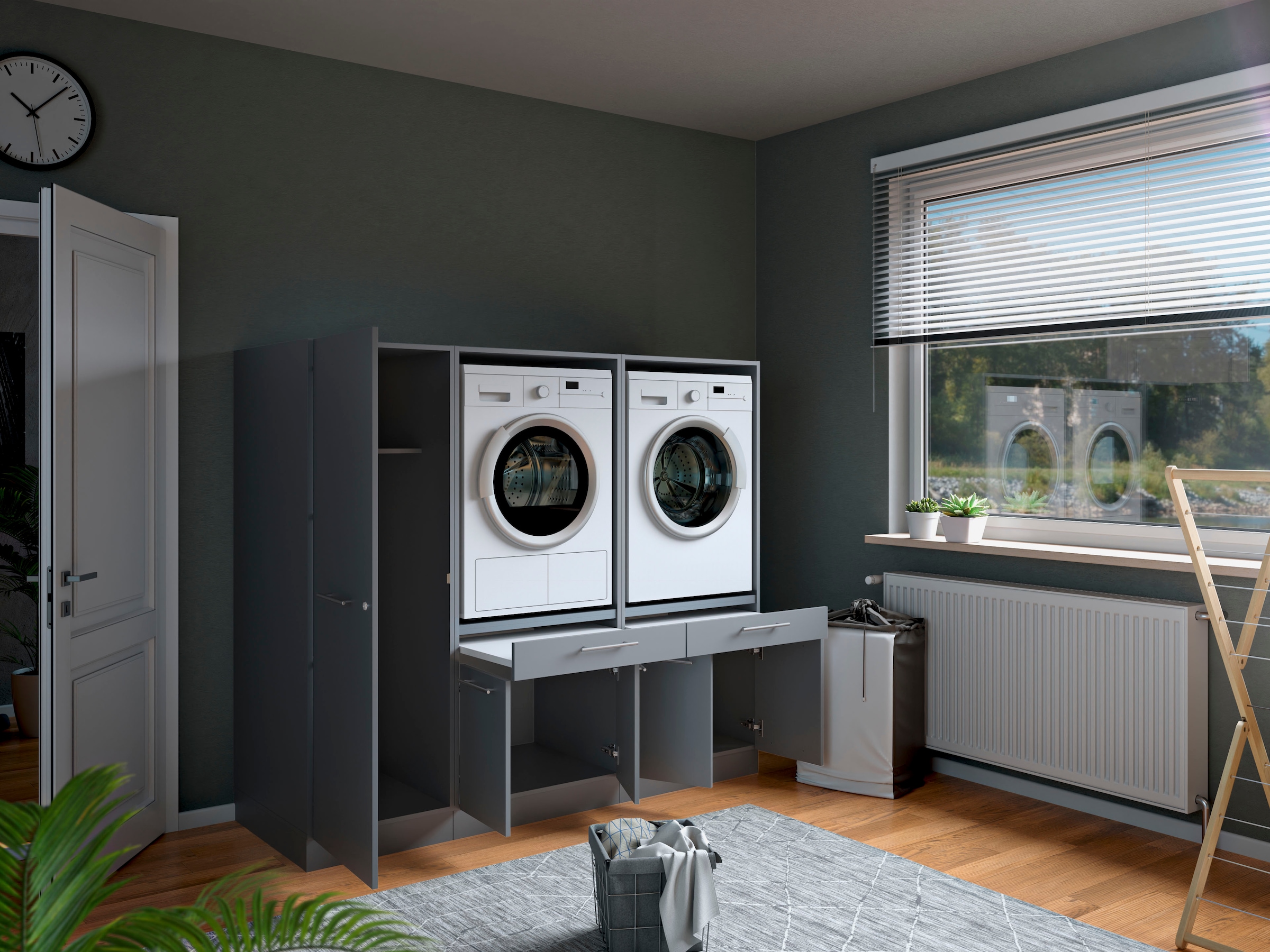 Laundreezy Mehrzweckschrank-Set »Laundreezy, 3-tlg. Mehrzweckschrank-Set B/H/T 186/162/68 cm« 3 Stk. tlg.
